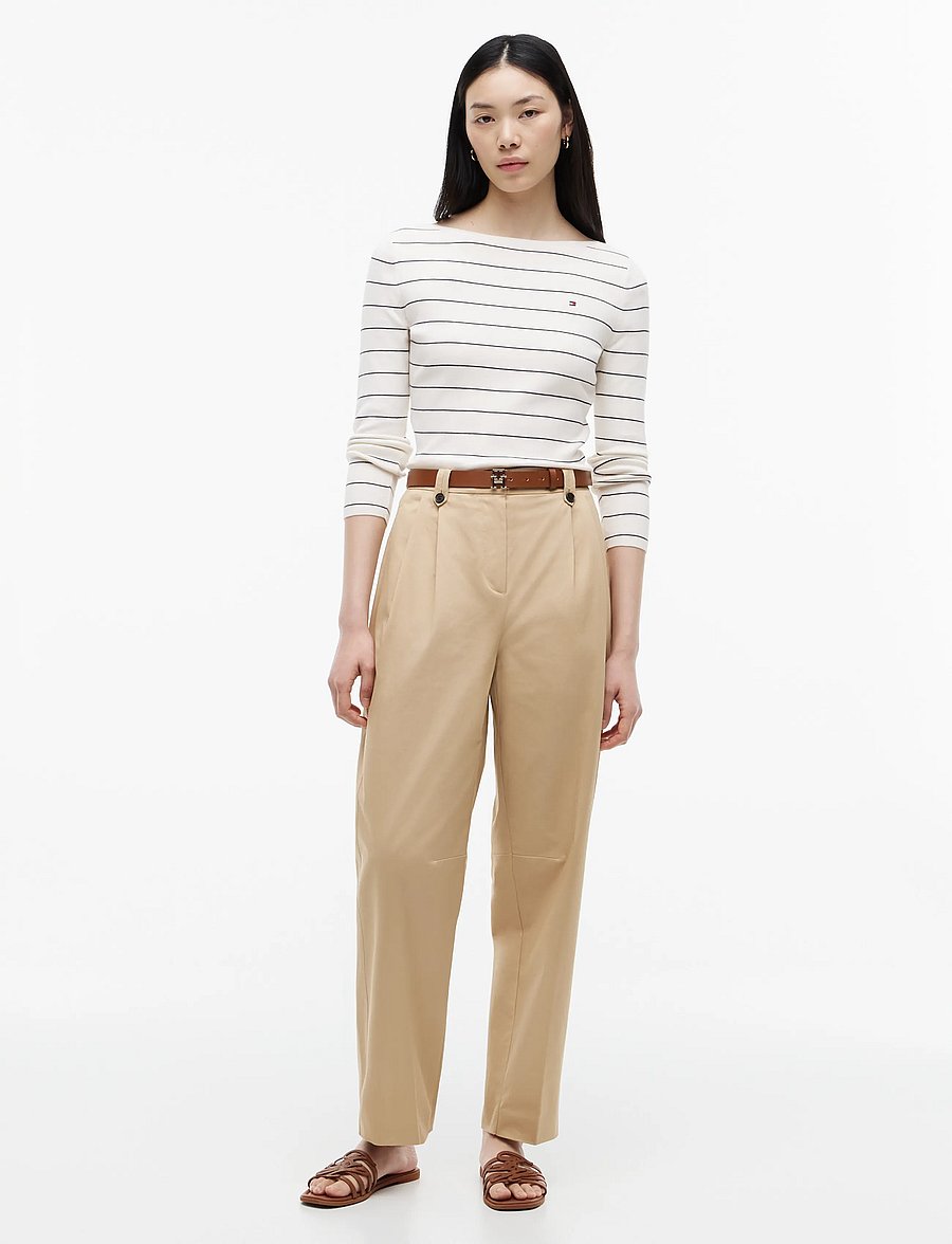 Tommy Hilfiger - FULL NEEDLE BOAT-NK LS SWT - ivory petal dark n navy stp - 4