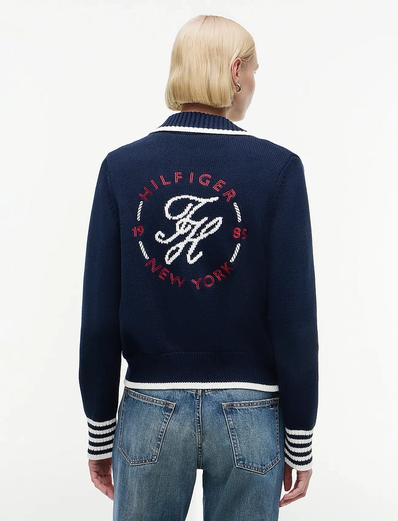 Tommy Hilfiger - RWB NAUTICAL BOMBER CARDI - kardiganid - dark night navy - 2