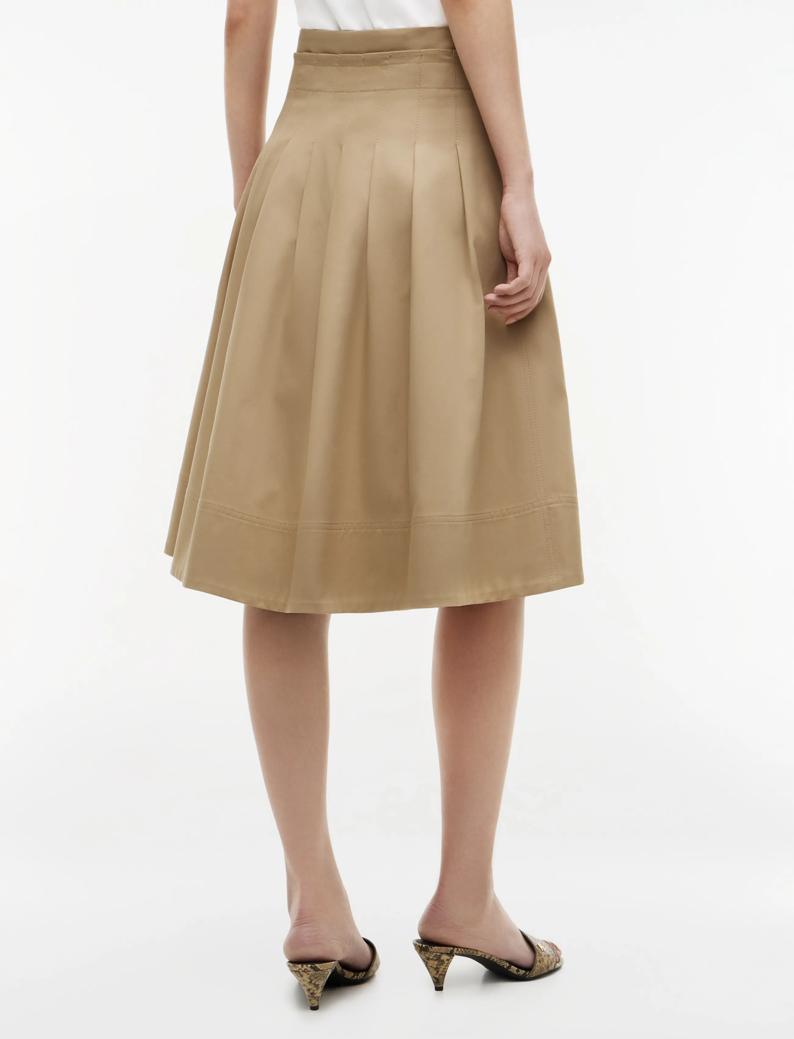 Tommy Hilfiger - CHINO DRESSING MIDI FLARE SKIRT - camel - 2