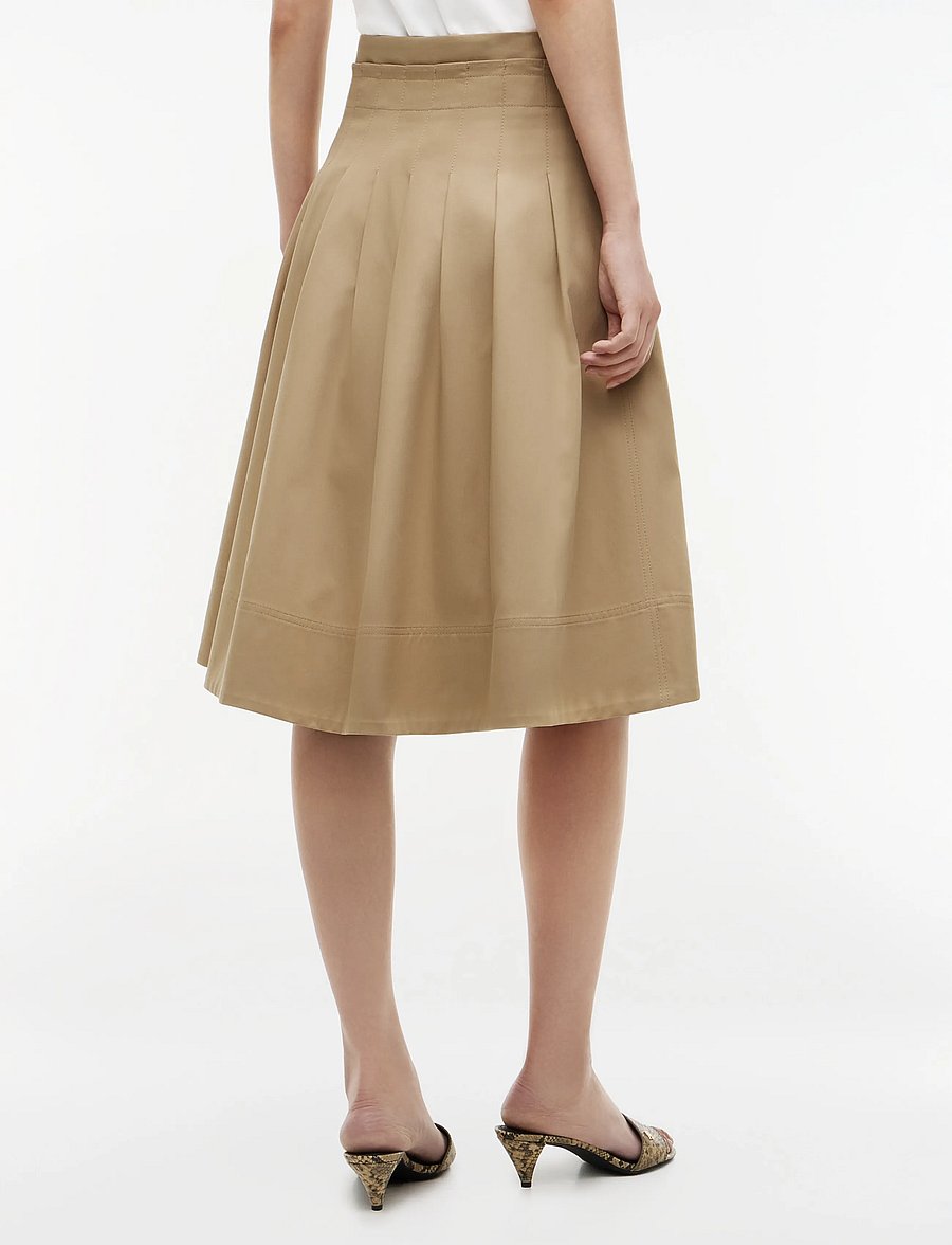 Tommy Hilfiger - CHINO DRESSING MIDI FLARE SKIRT - midi-röcke - camel - 2