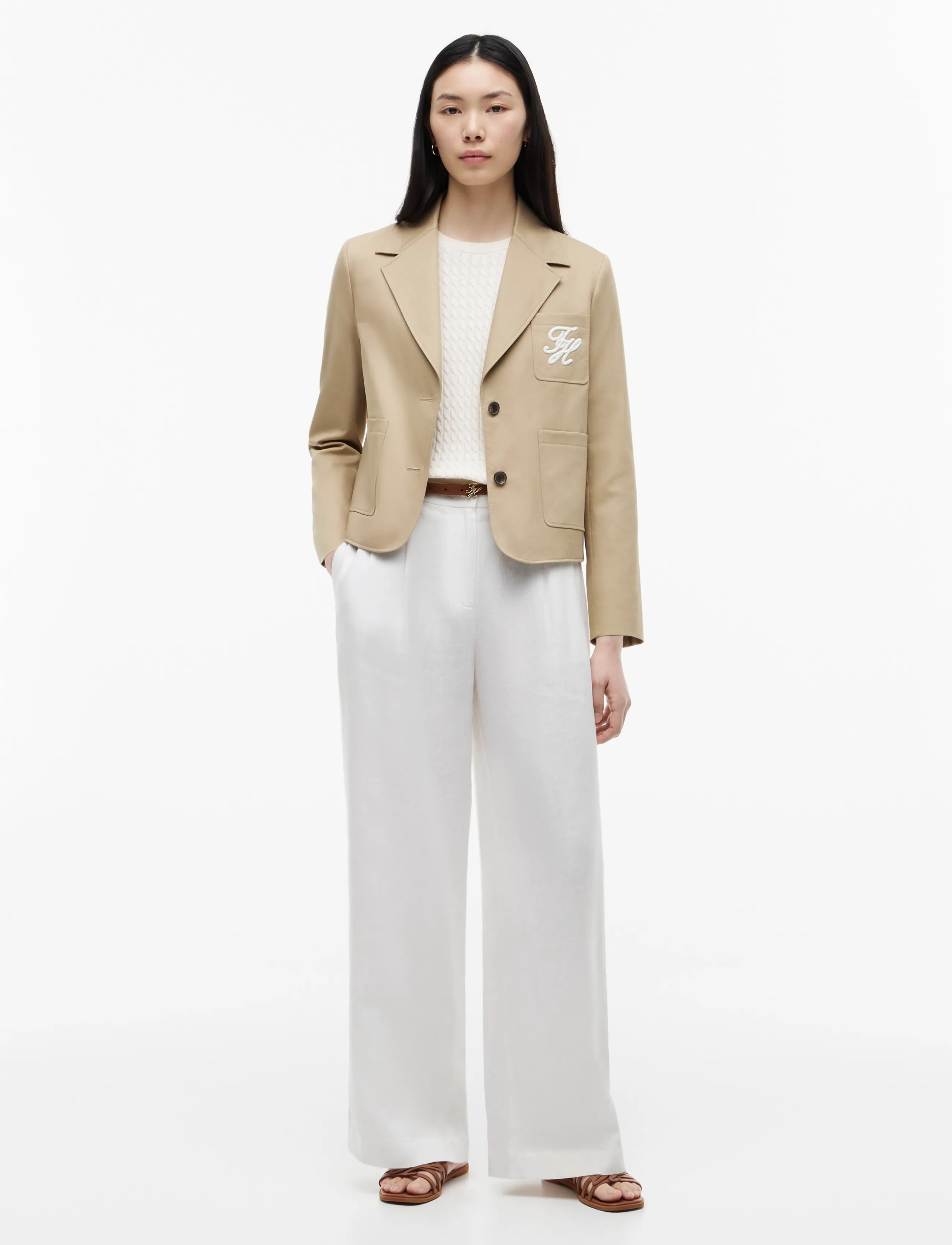 Tommy Hilfiger - CHINO DRESSING COTTON BLAZER - camel - 4