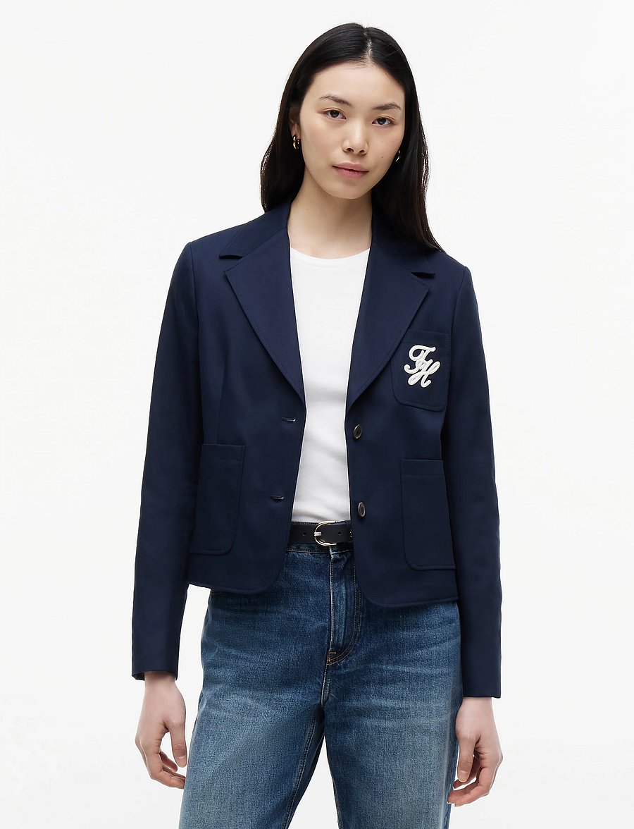 Tommy Hilfiger - CHINO DRESSING COTTON BLAZER - single breasted blazers - dark night navy - 0