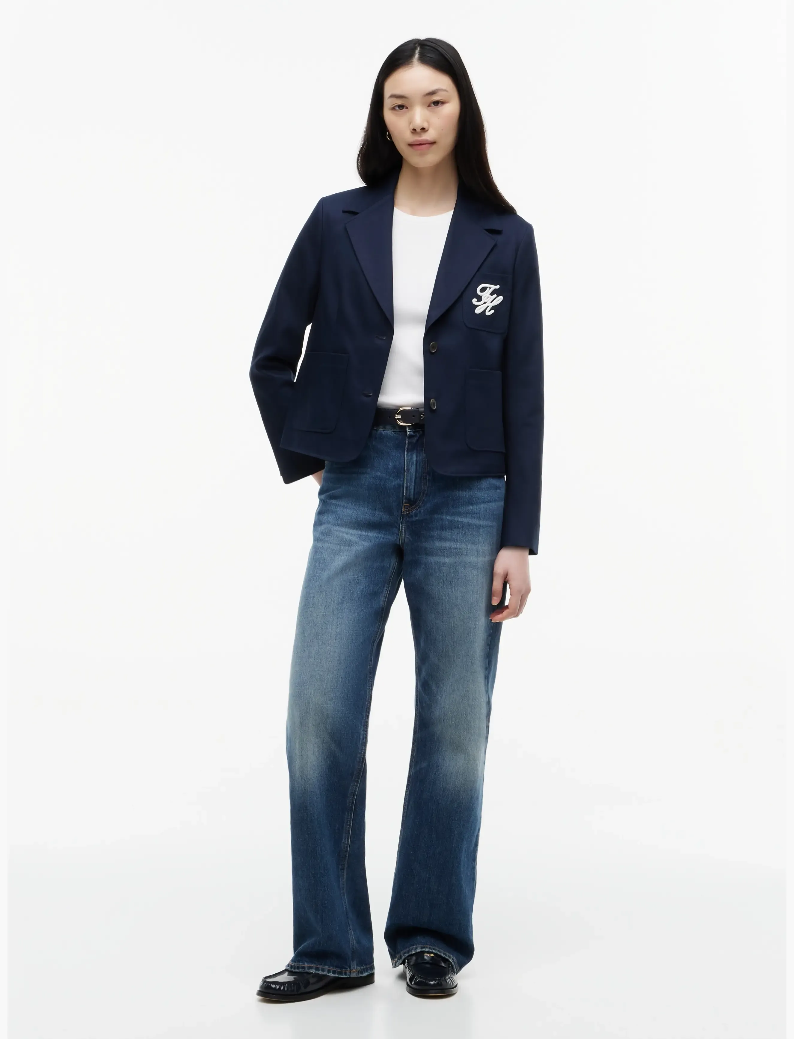 Tommy Hilfiger - CHINO DRESSING COTTON BLAZER - single breasted blazers - dark night navy - 4