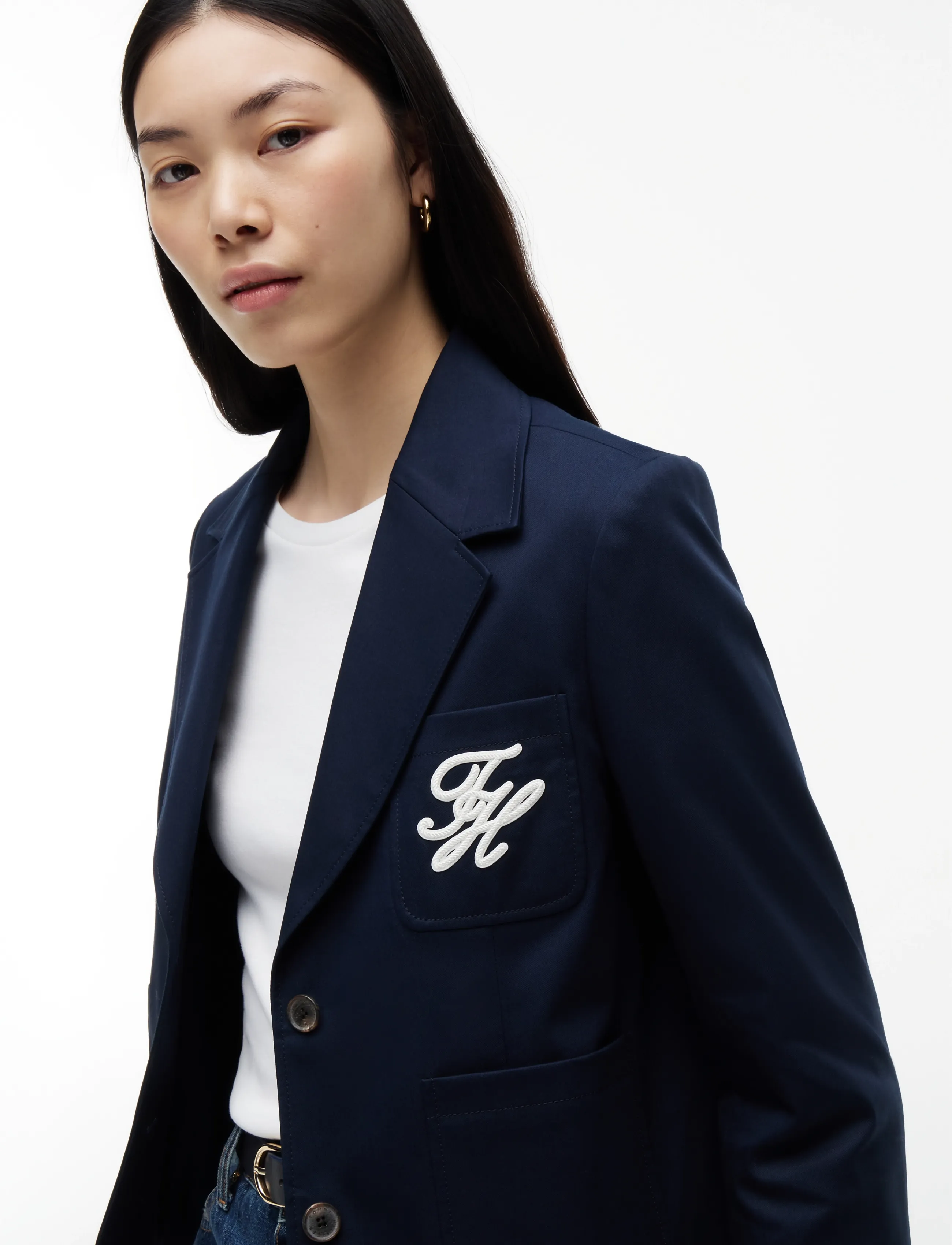 Tommy Hilfiger - CHINO DRESSING COTTON BLAZER - single breasted blazers - dark night navy - 5