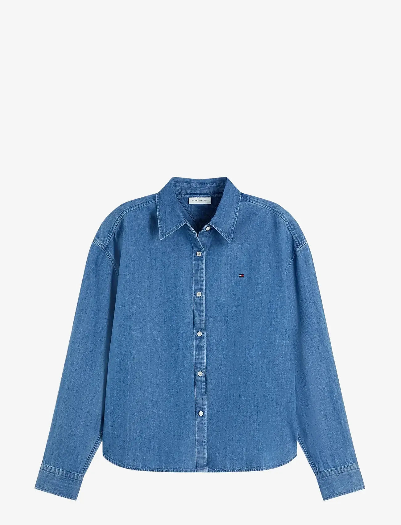 Tommy Hilfiger - LIGHT DENIM BOXY SHIRT LS - jeanshemden - mid blue wash - 1