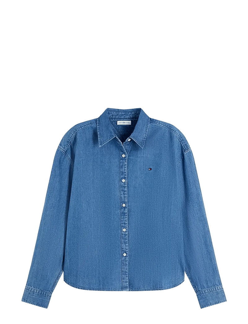 Tommy Hilfiger - LIGHT DENIM BOXY SHIRT LS - jeanshemden - mid blue wash - 1