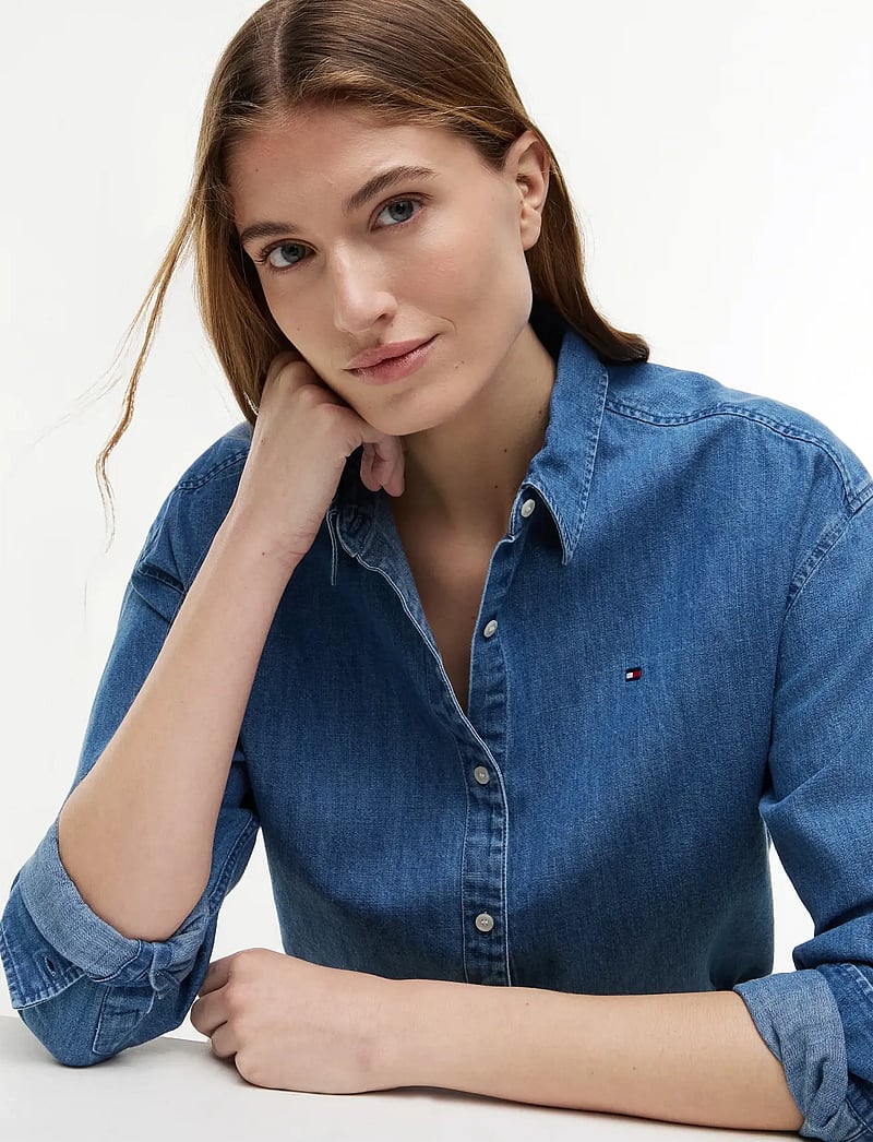 Tommy Hilfiger - LIGHT DENIM BOXY SHIRT LS - jeanshemden - mid blue wash - 3