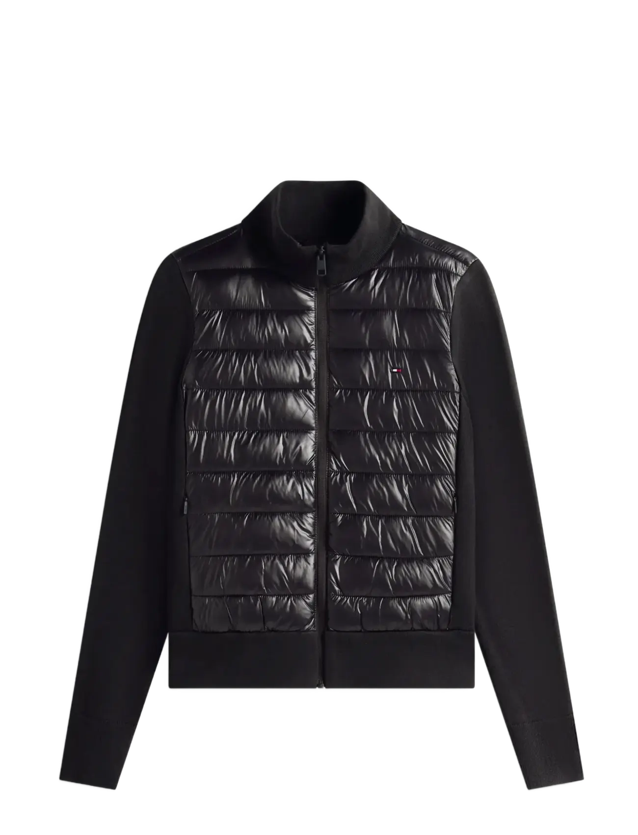 Tommy Hilfiger LW KNIT MIX PADDED JACKET - Premium-Styles - BLACK / black