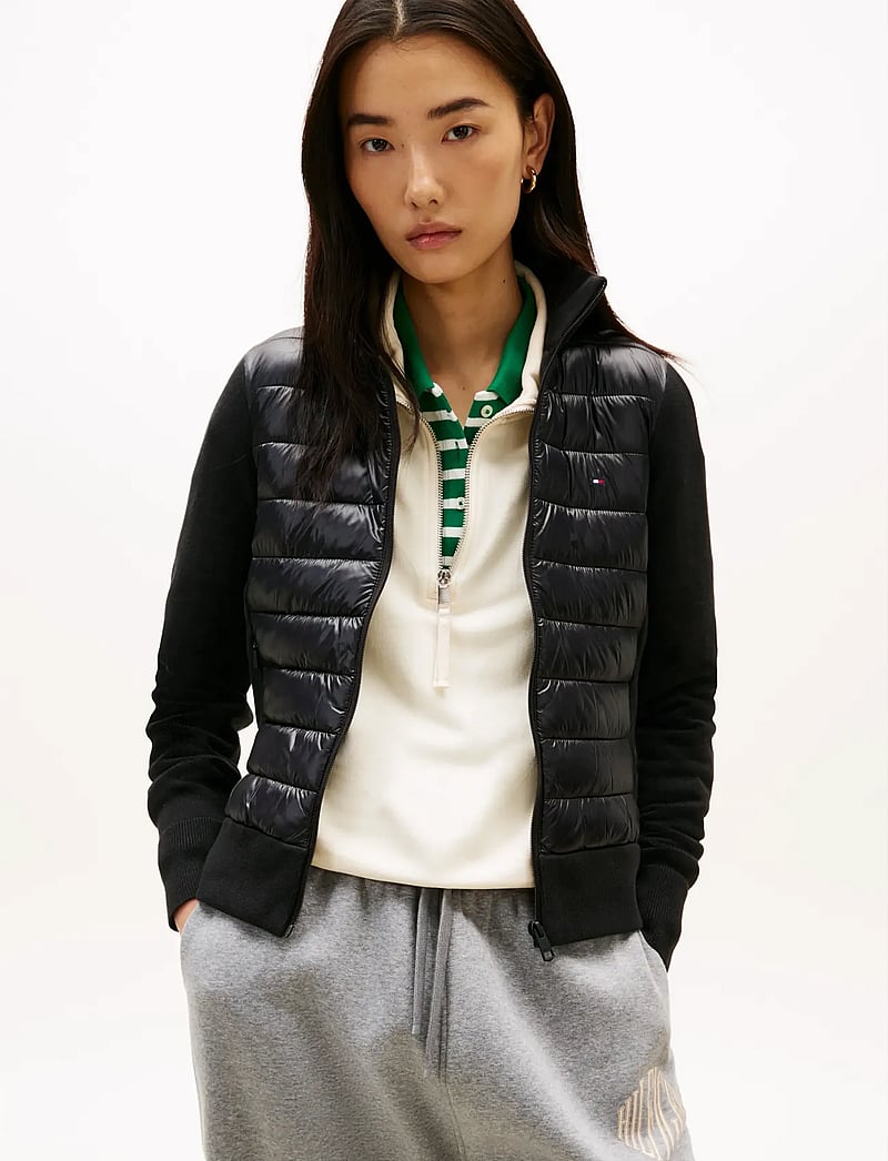Tommy Hilfiger - LW KNIT MIX PADDED JACKET - winterjacken - black - 0