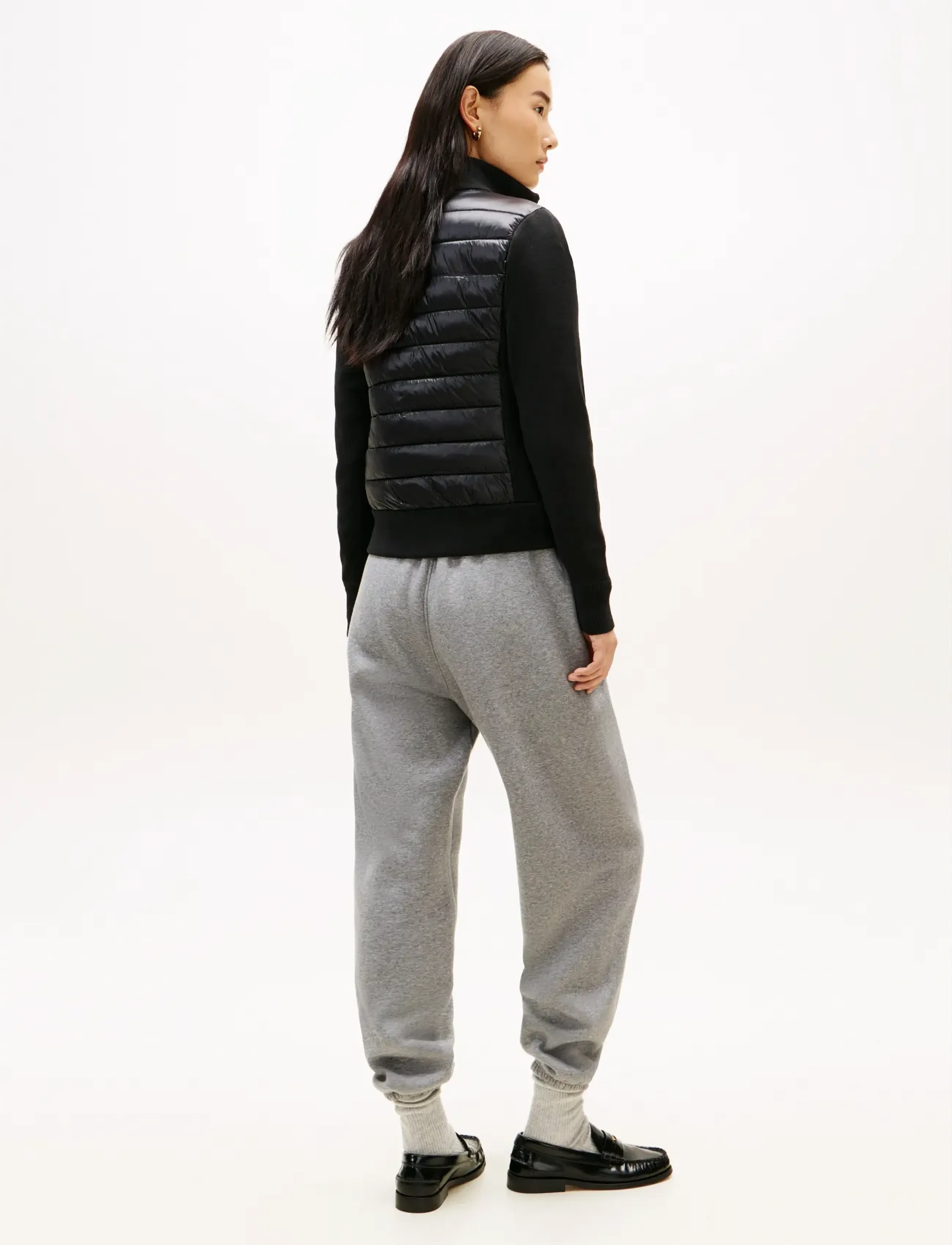 Tommy Hilfiger - LW KNIT MIX PADDED JACKET - winter jackets - black - 2
