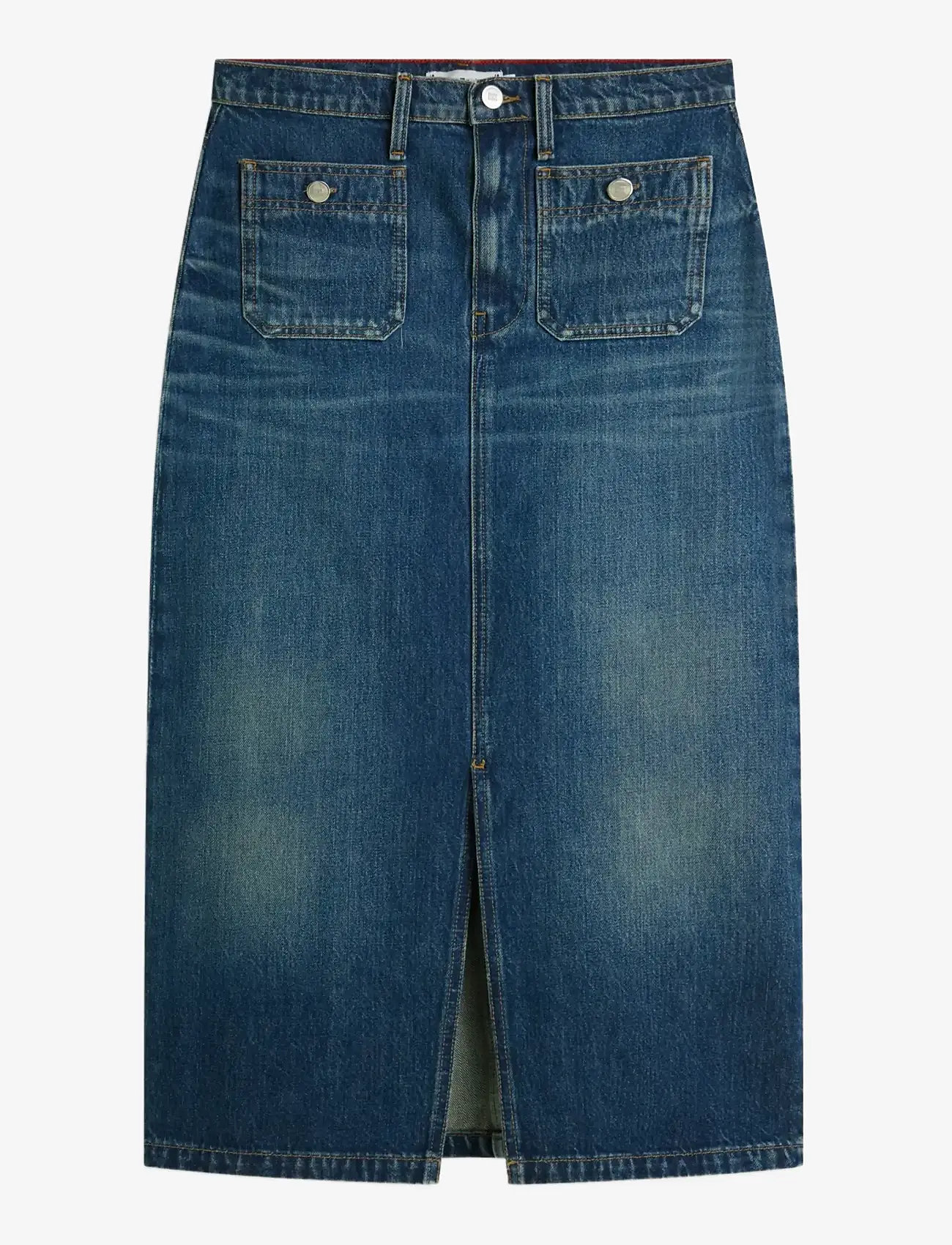 Tommy Hilfiger - DNM NATE MIDI STRAIGHT SKIRT HW - jeanskjolar - nate - 1