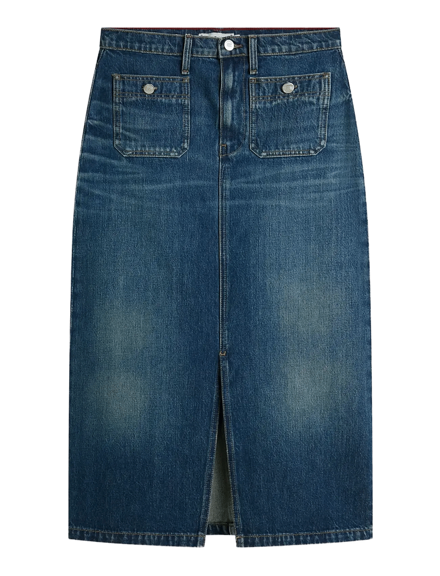 Tommy Hilfiger - DNM NATE MIDI STRAIGHT SKIRT HW - jeansröcke - nate - 1