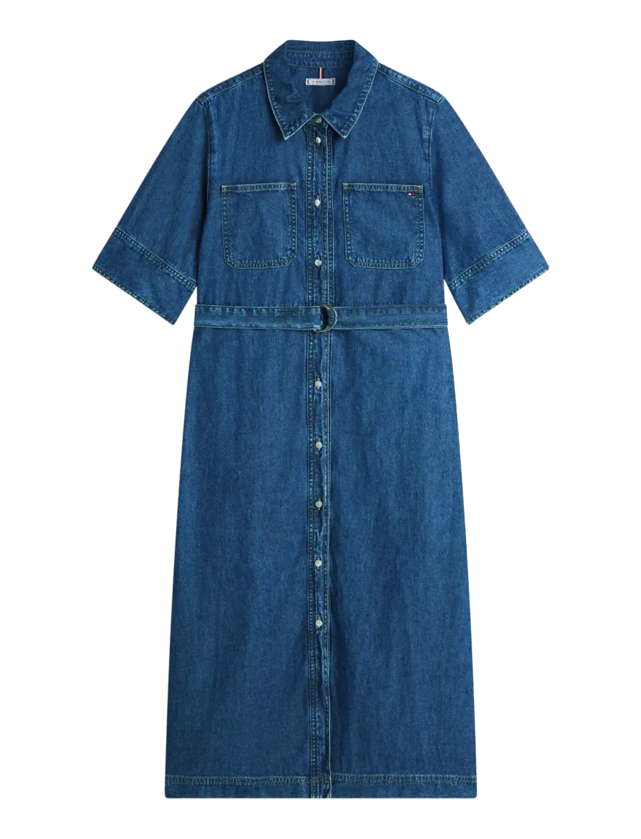 Tommy Hilfiger DNM LOR FIT & FLARE SS DRESS - Kjoler - LOR / blue