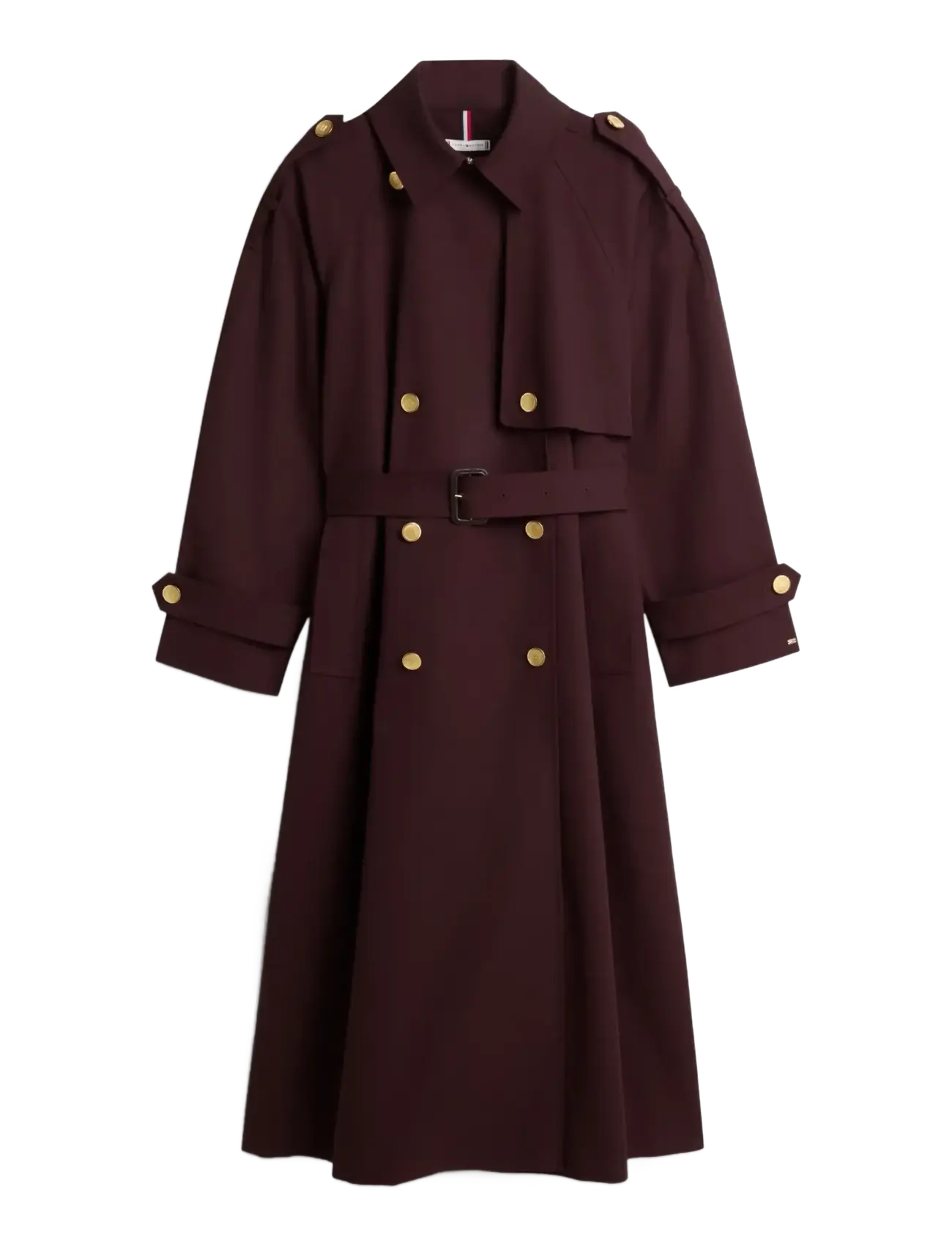 Tommy Hilfiger OVERSIZED COTTON TRENCH COAT - Vårjackor - DEEP SEDONA / burgundy