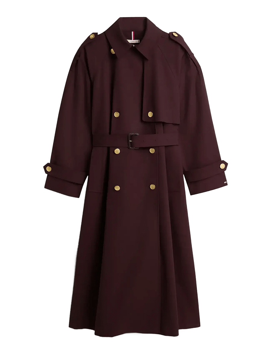 Tommy Hilfiger - OVERSIZED COTTON TRENCH COAT - trenchcoats - deep sedona - 1