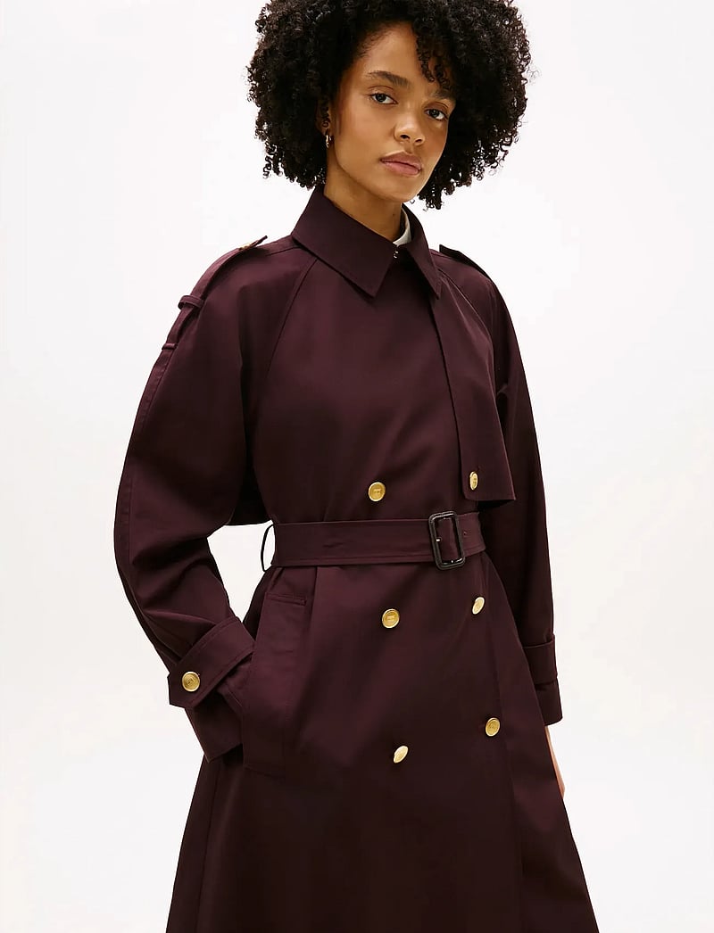 Tommy Hilfiger - OVERSIZED COTTON TRENCH COAT - trenchcoats - deep sedona - 2