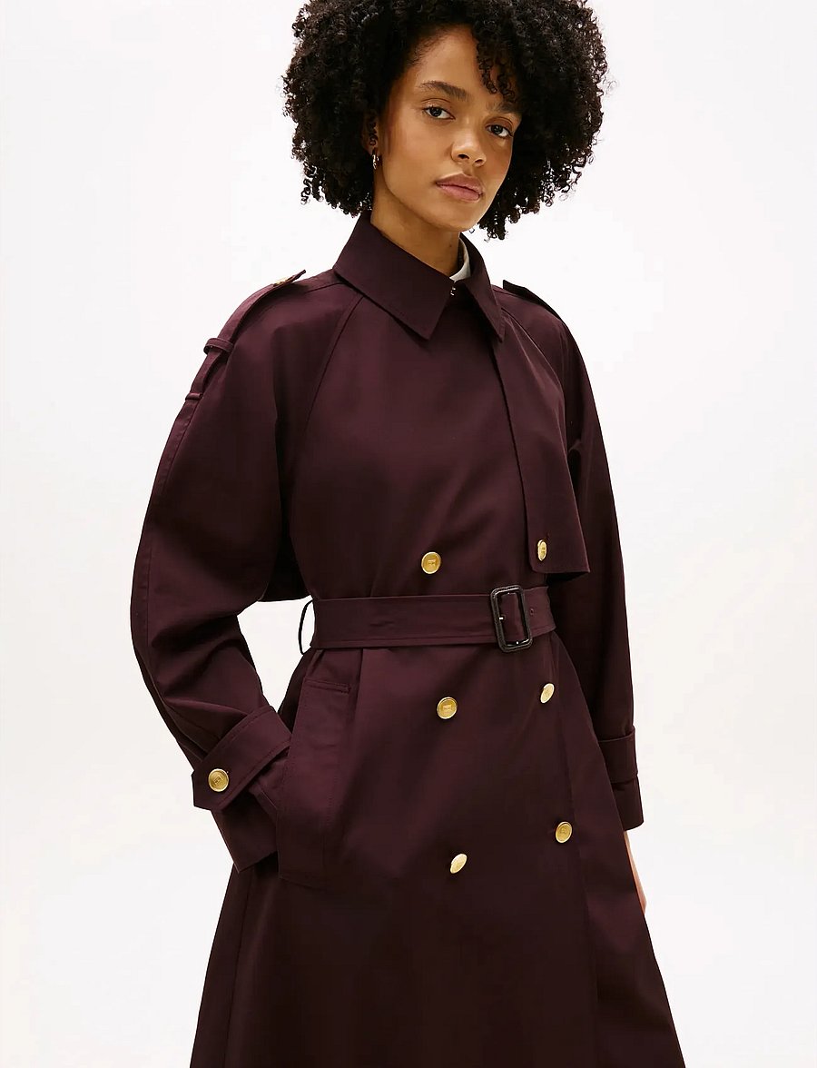 Tommy Hilfiger - OVERSIZED COTTON TRENCH COAT - trenchcoats - deep sedona - 2