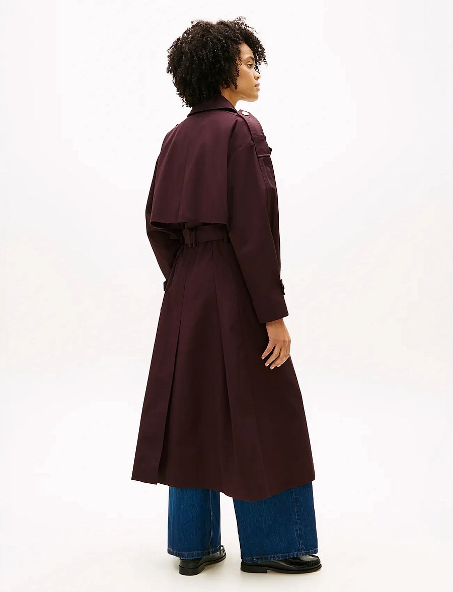 Tommy Hilfiger - OVERSIZED COTTON TRENCH COAT - trenchcoats - deep sedona - 4