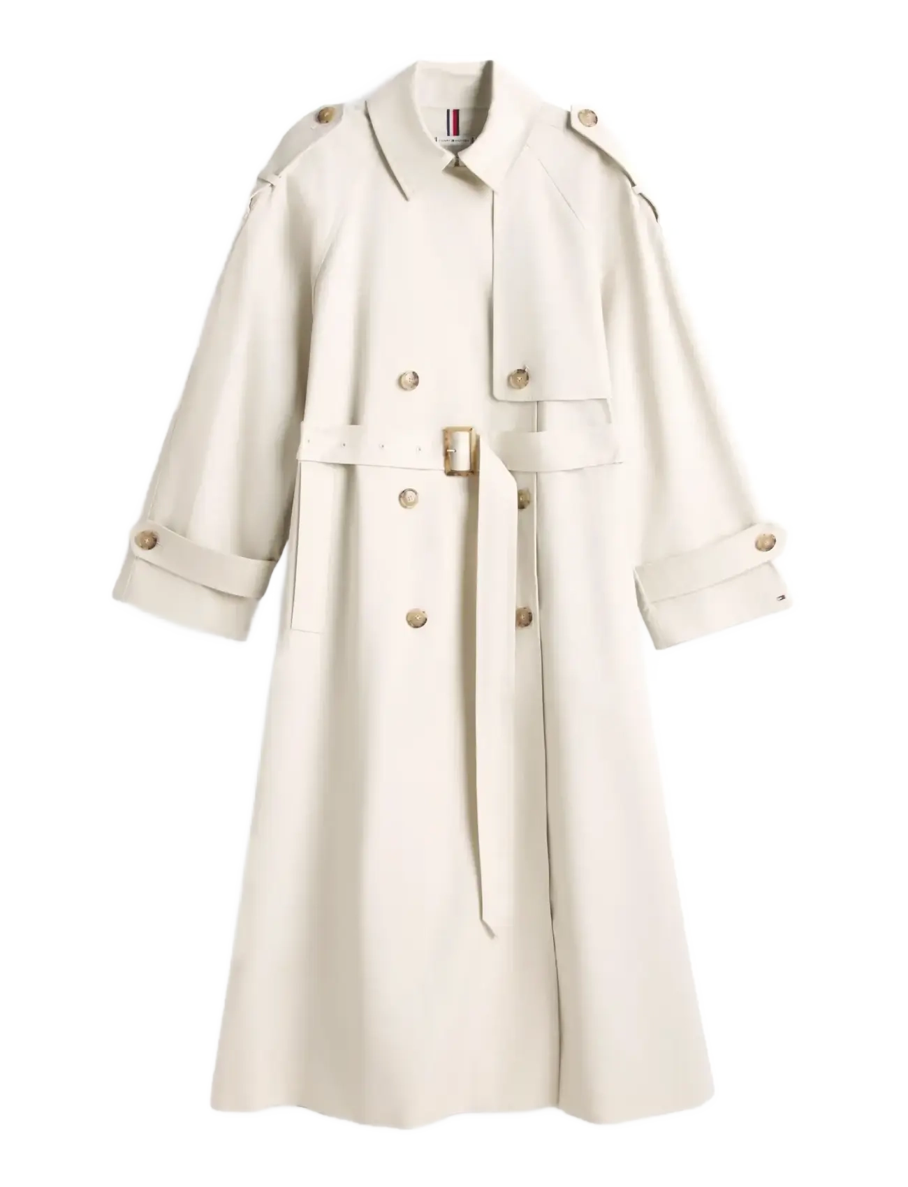 Tommy Hilfiger OVERSIZED COTTON TRENCH COAT - Premium items - LIGHT SILT / cream
