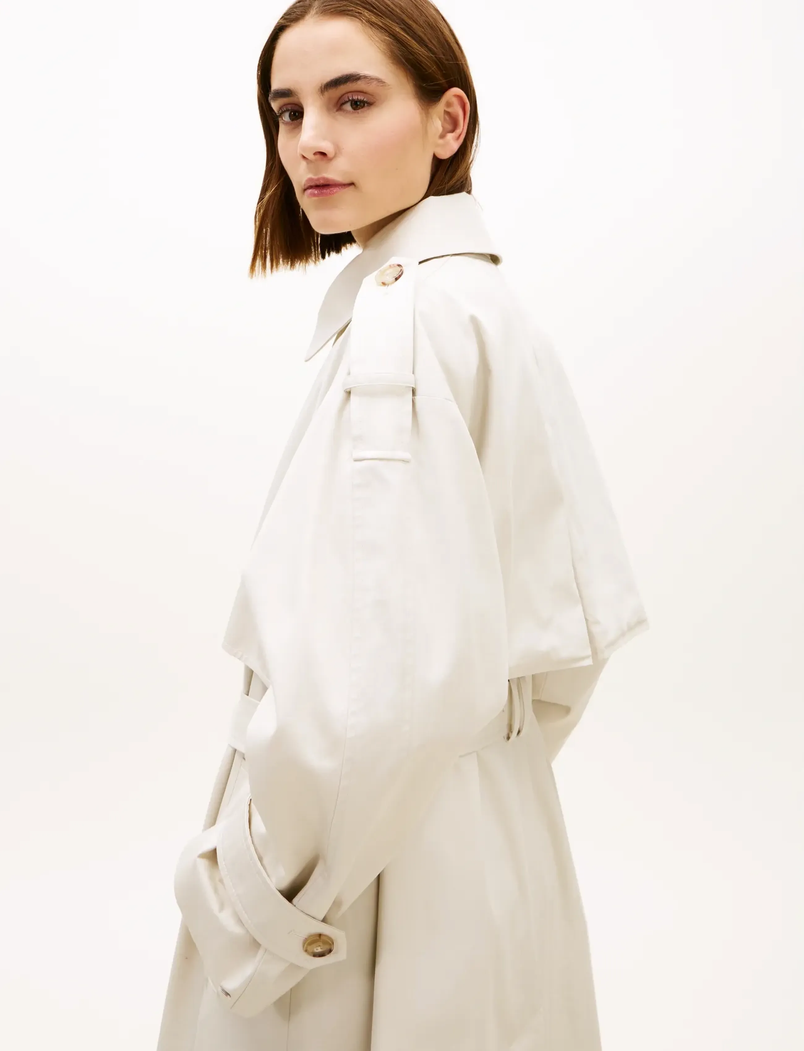 Tommy Hilfiger - OVERSIZED COTTON TRENCH COAT - trencze - light silt - 3