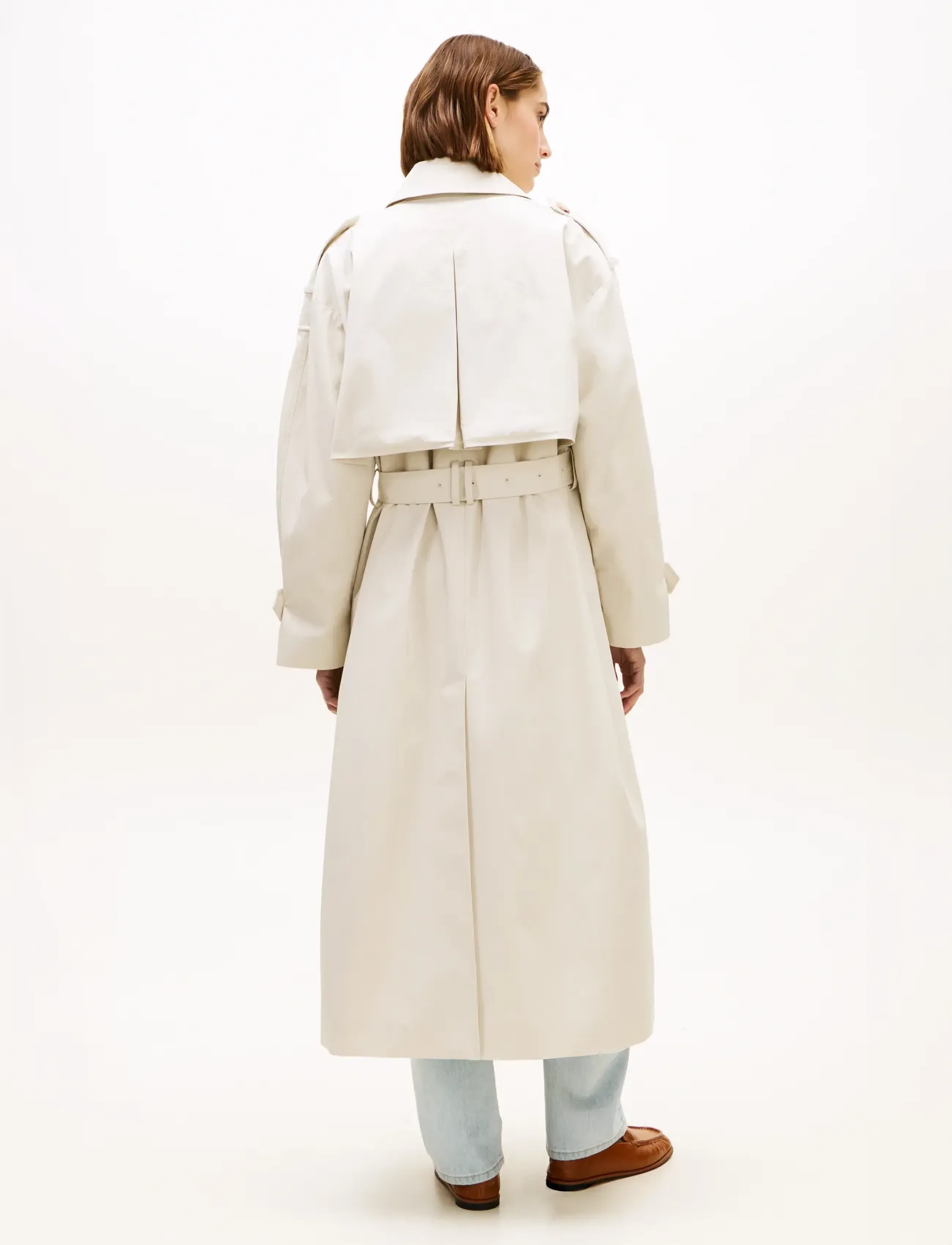 Tommy Hilfiger - OVERSIZED COTTON TRENCH COAT - trencze - light silt - 4