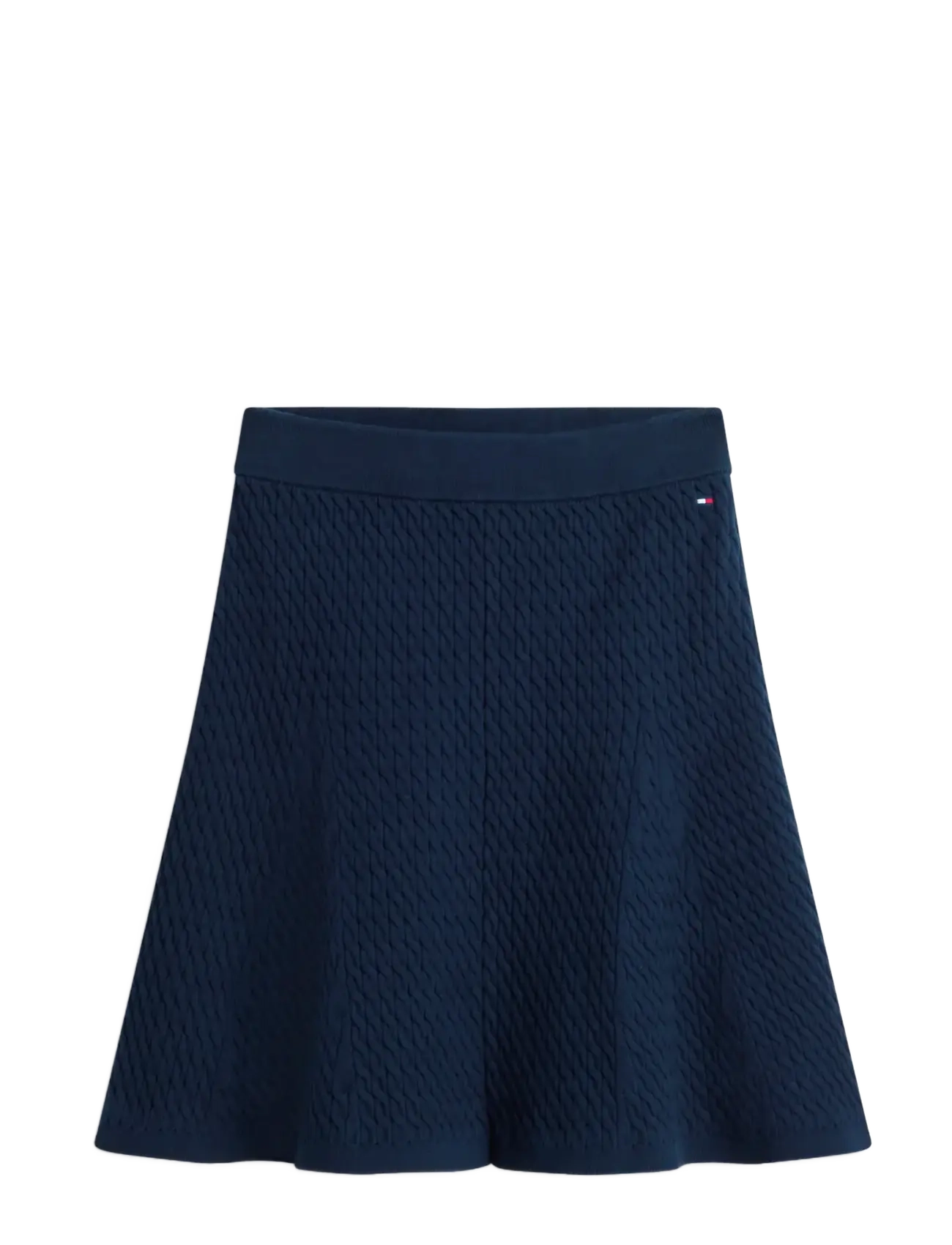 Tommy Hilfiger CO CABLE FINE GG MINI SKIRT - Strickröcke - DARK NIGHT NAVY / navy