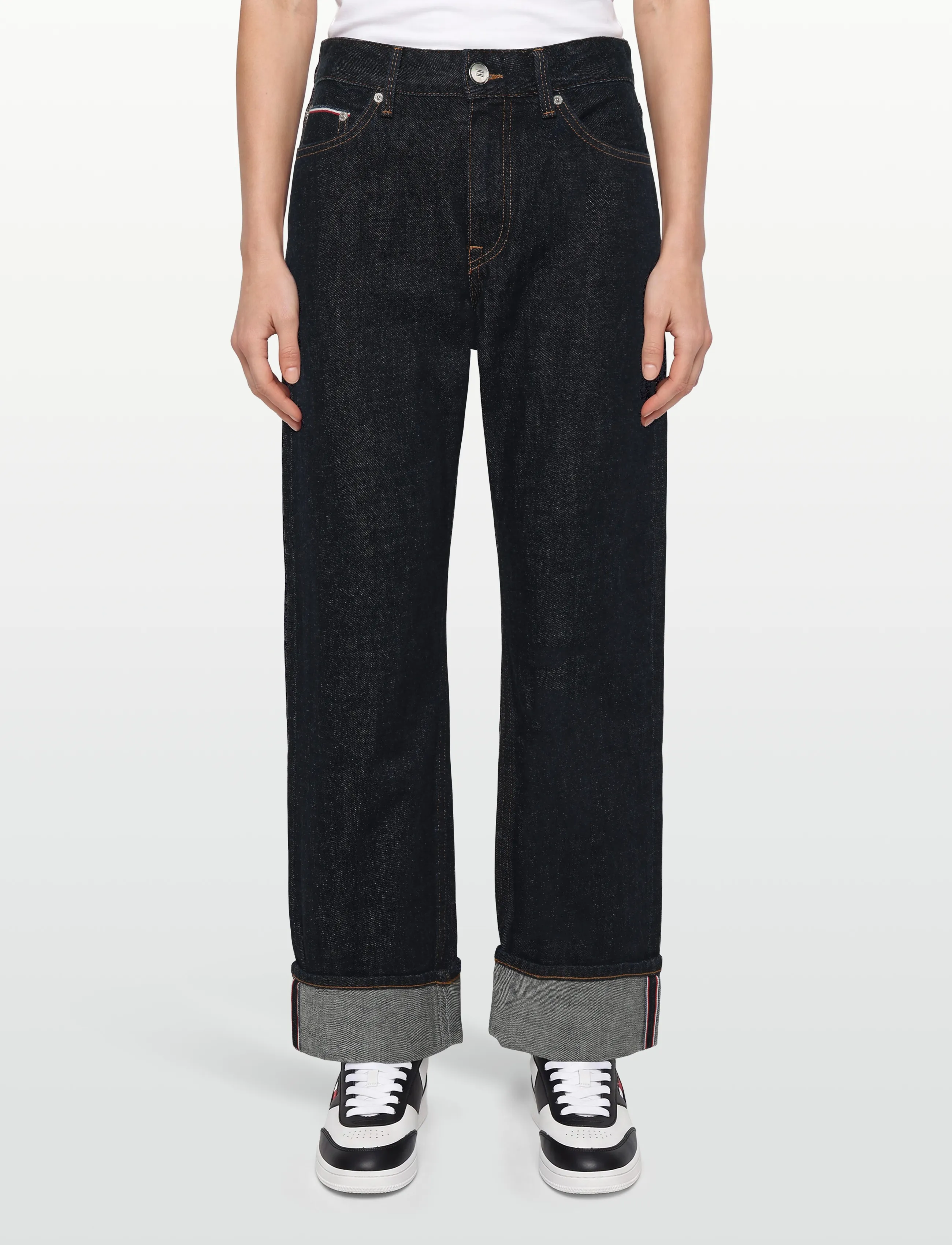Tommy Hilfiger - DNM RINSE SELVEDGE LOOSE STR RW - wide leg jeans - rinse - 3