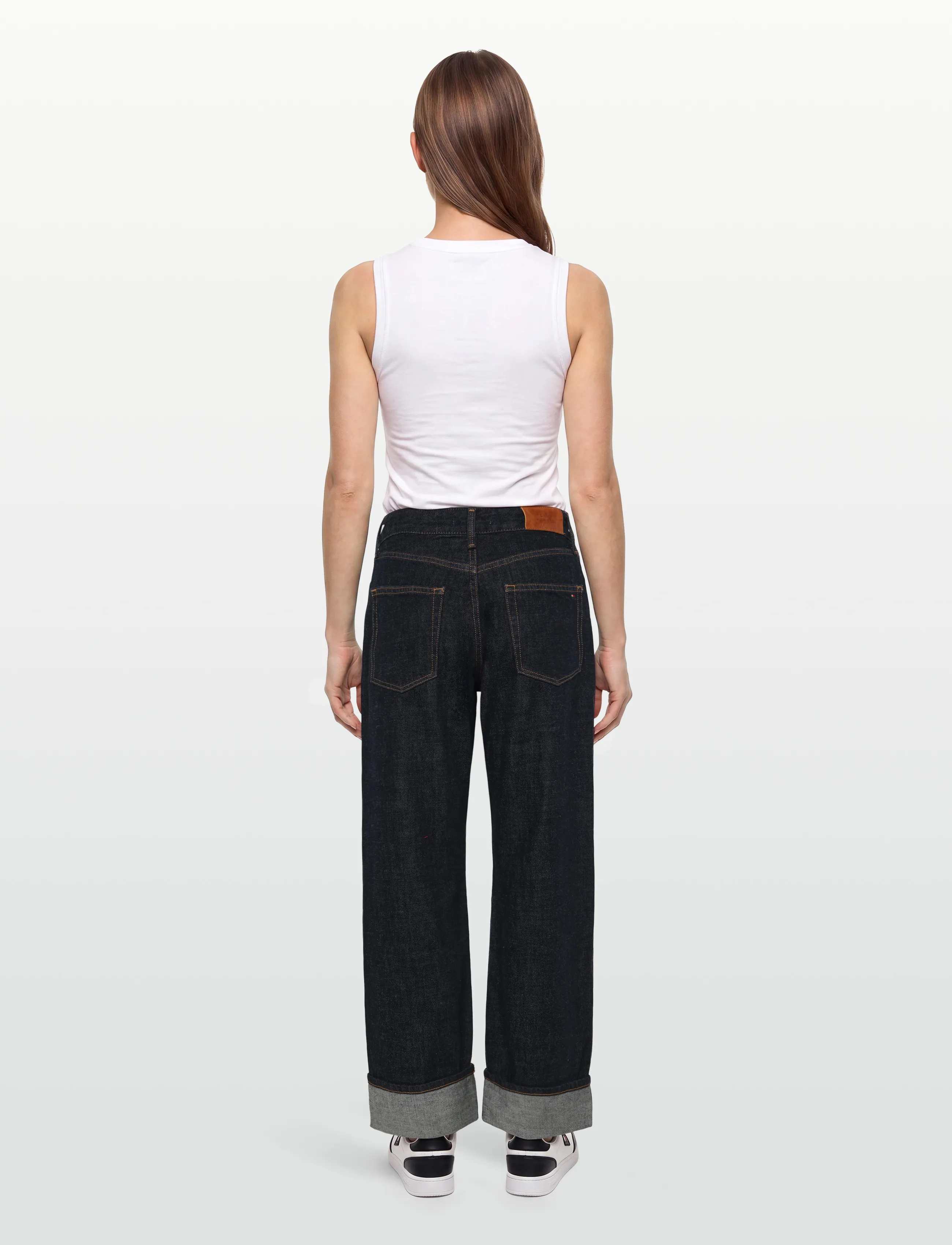 Tommy Hilfiger - DNM RINSE SELVEDGE LOOSE STR RW - wide leg jeans - rinse - 4