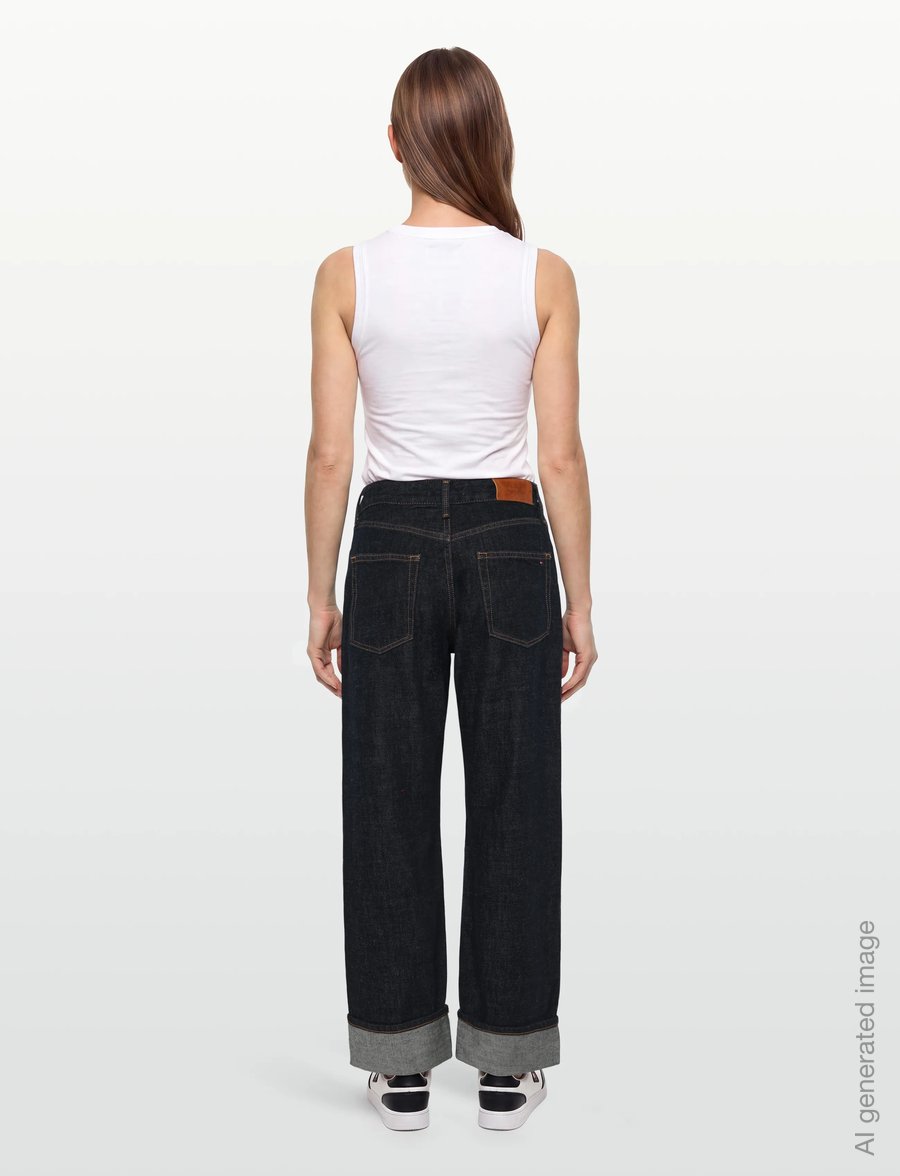 Tommy Hilfiger - DNM RINSE SELVEDGE LOOSE STR RW - vida jeans - rinse - 4