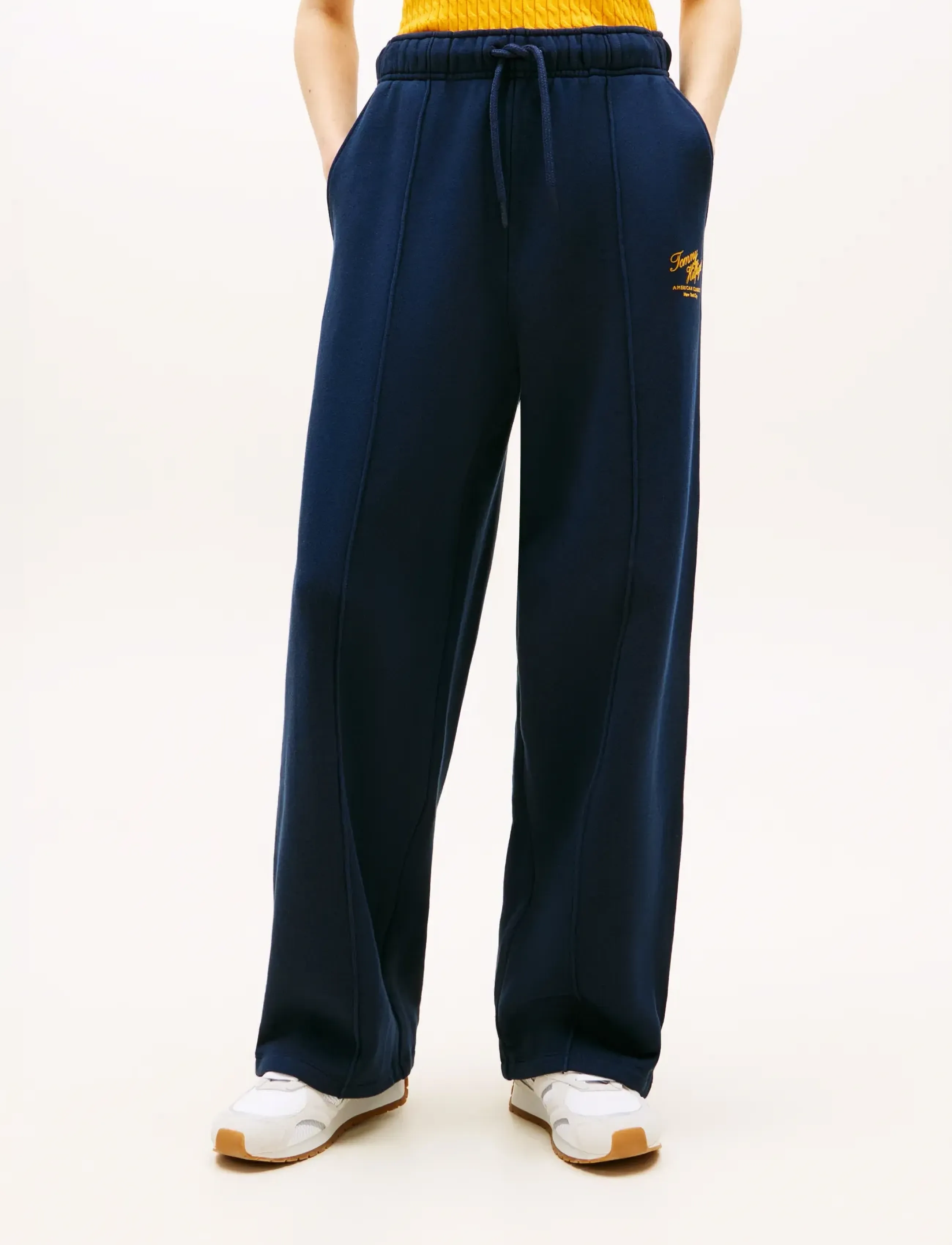 Tommy Hilfiger MDRN SCRIPT TERRY SWEATPANTS - Sweatpants - DARK NIGHT NAVY / navy