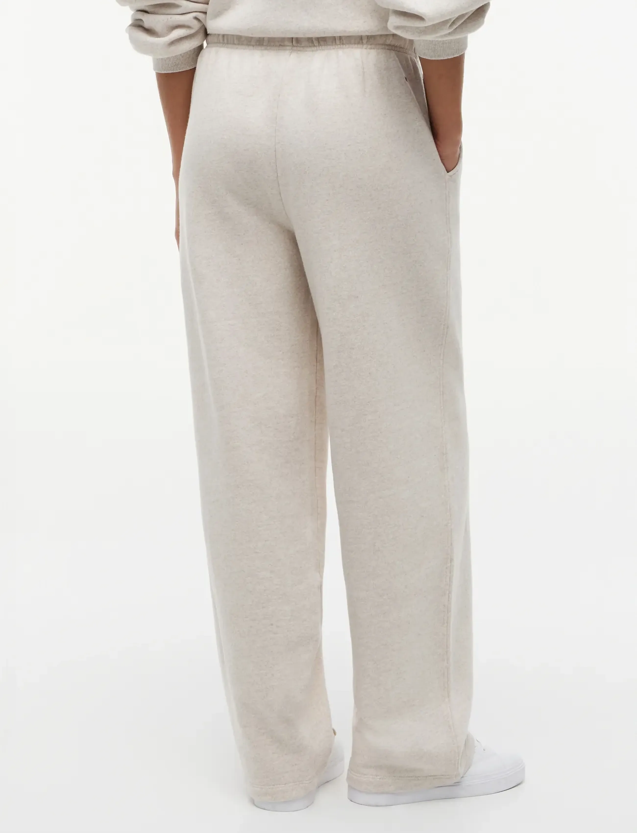 Tommy Hilfiger - MDRN SCRIPT TERRY SWEATPANTS - sportinės kelnės - heather oatmilk - 2