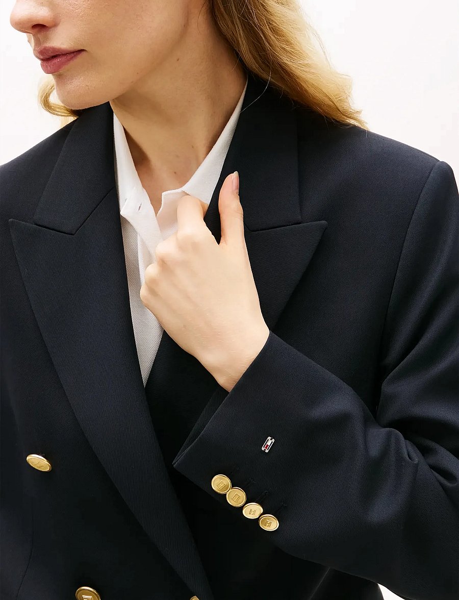 Tommy Hilfiger - TIMELESS WOOL DB BLAZER - blazers à double boutonnage - dark night navy - 4