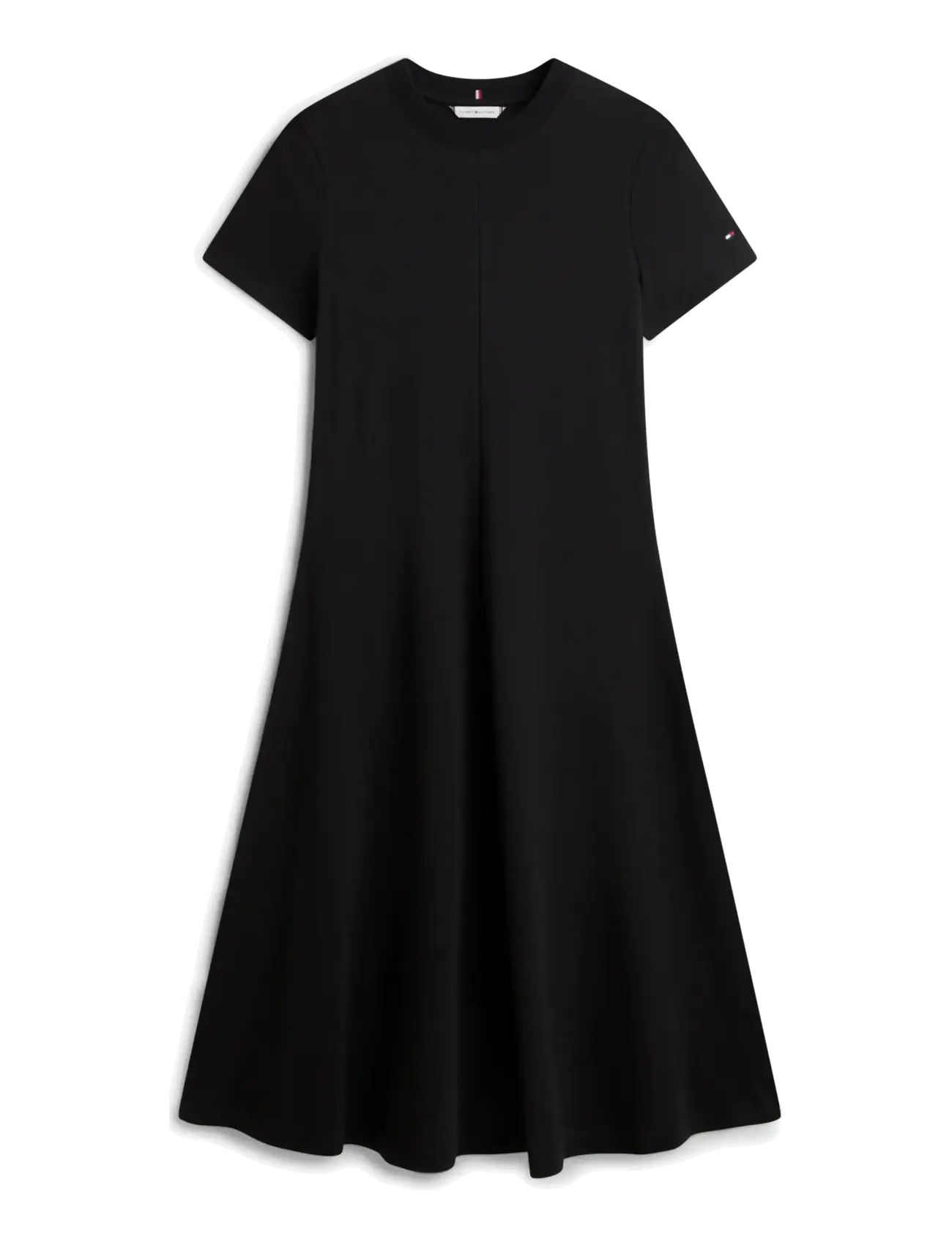 TOMMY HILFIGER Interlock F&F Midi Kleid Schwarz - S - Damen