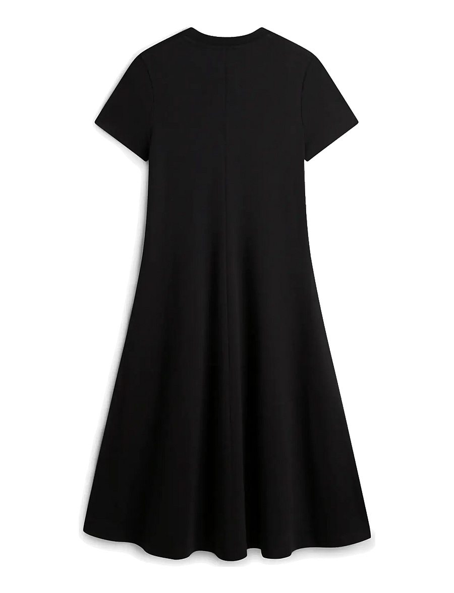 Tommy Hilfiger - INTERLOCK F&F MIDI DRESS - sommerkjoler - black - 2
