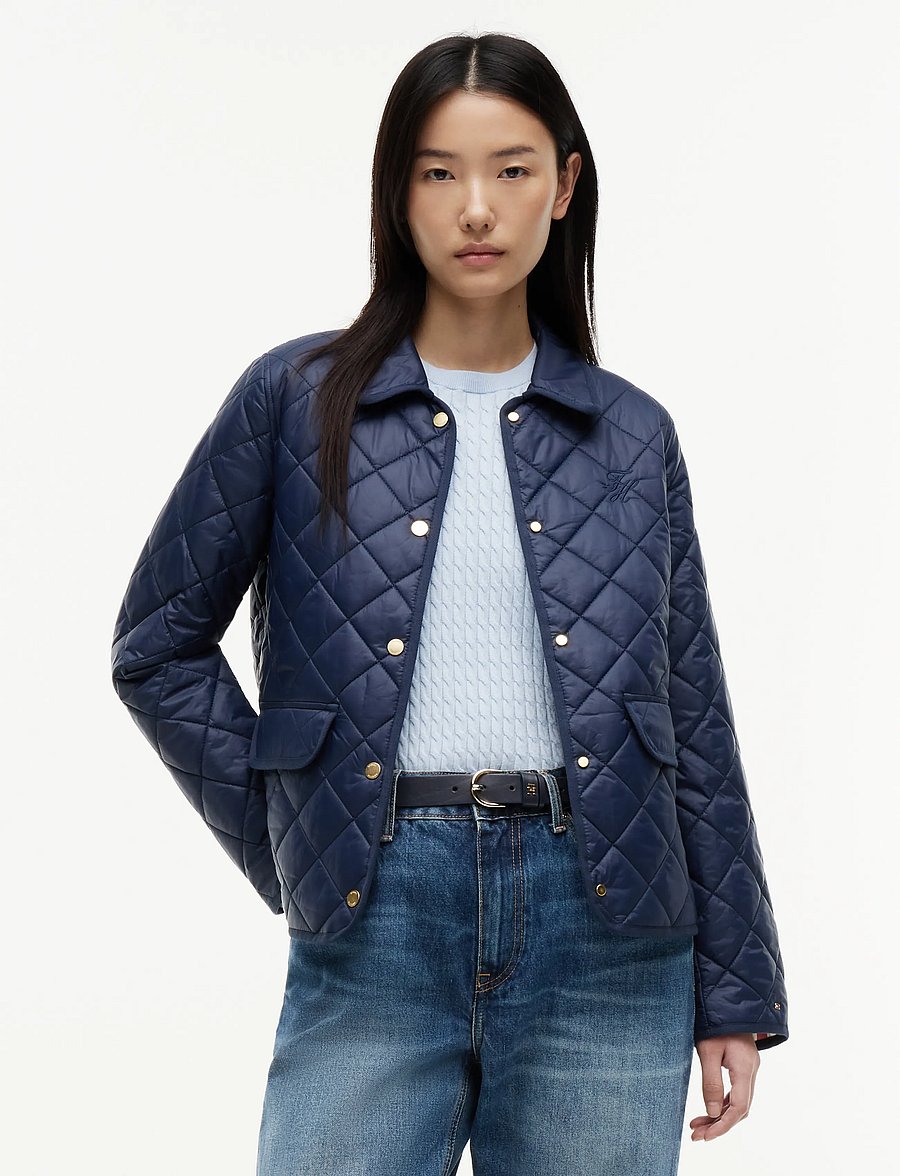 Tommy Hilfiger - LW PADDED SLIM QUILTED JACKET - vårjackor - dark night navy - 0