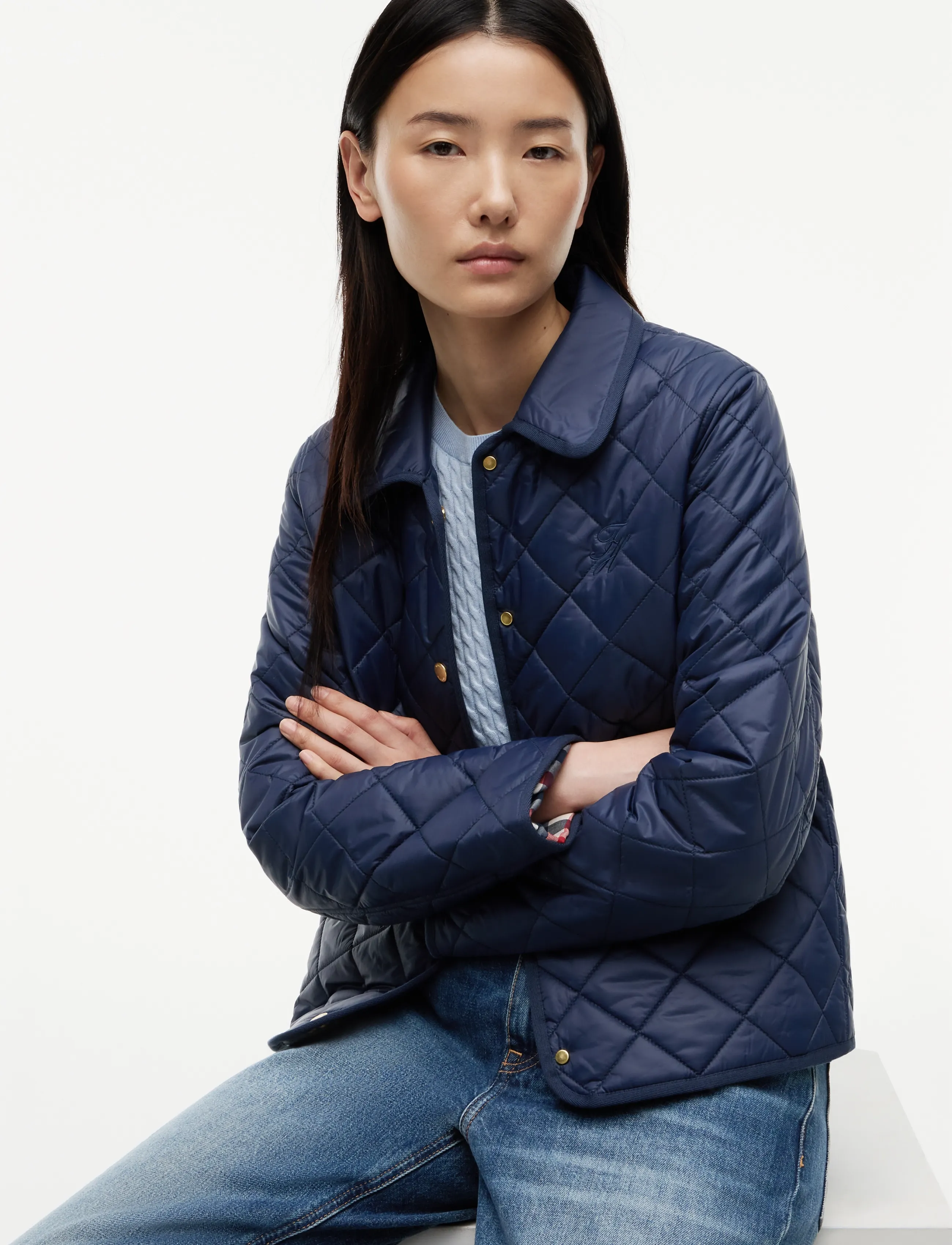 Tommy Hilfiger - LW PADDED SLIM QUILTED JACKET - vårjackor - dark night navy - 3