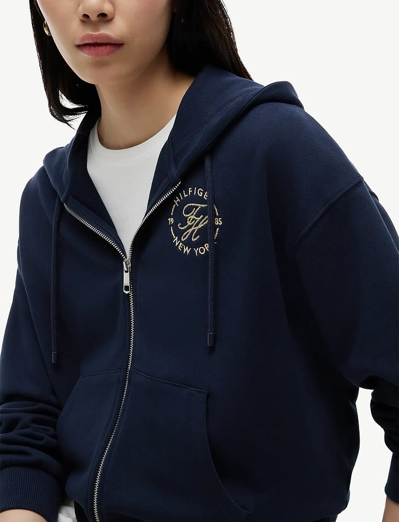 Tommy Hilfiger - TH ROUNDAL ZIP-UP HOODIE - hættetrøjer - dark night navy - 3