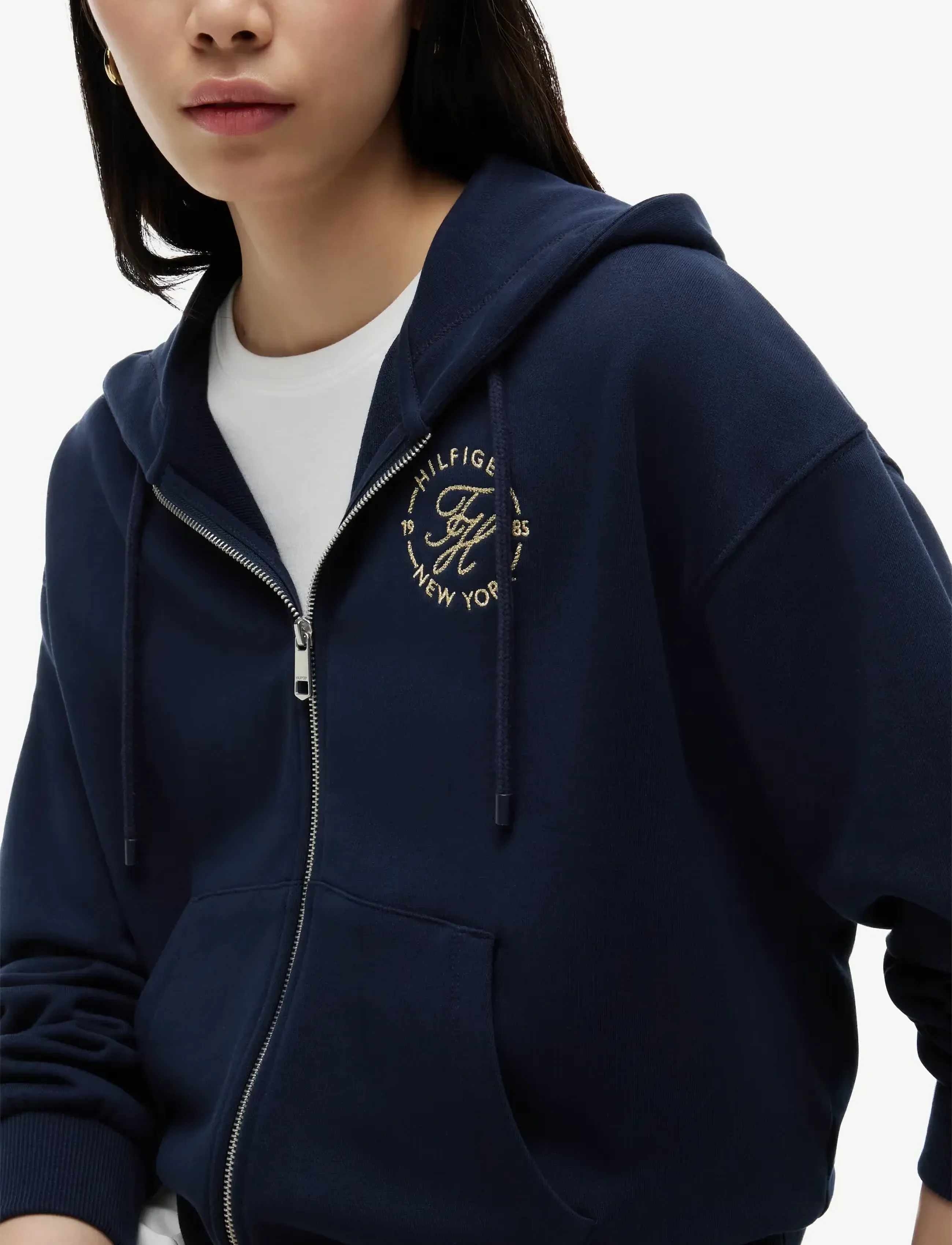 Tommy Hilfiger - TH ROUNDAL ZIP-UP HOODIE - hupparit - dark night navy - 3