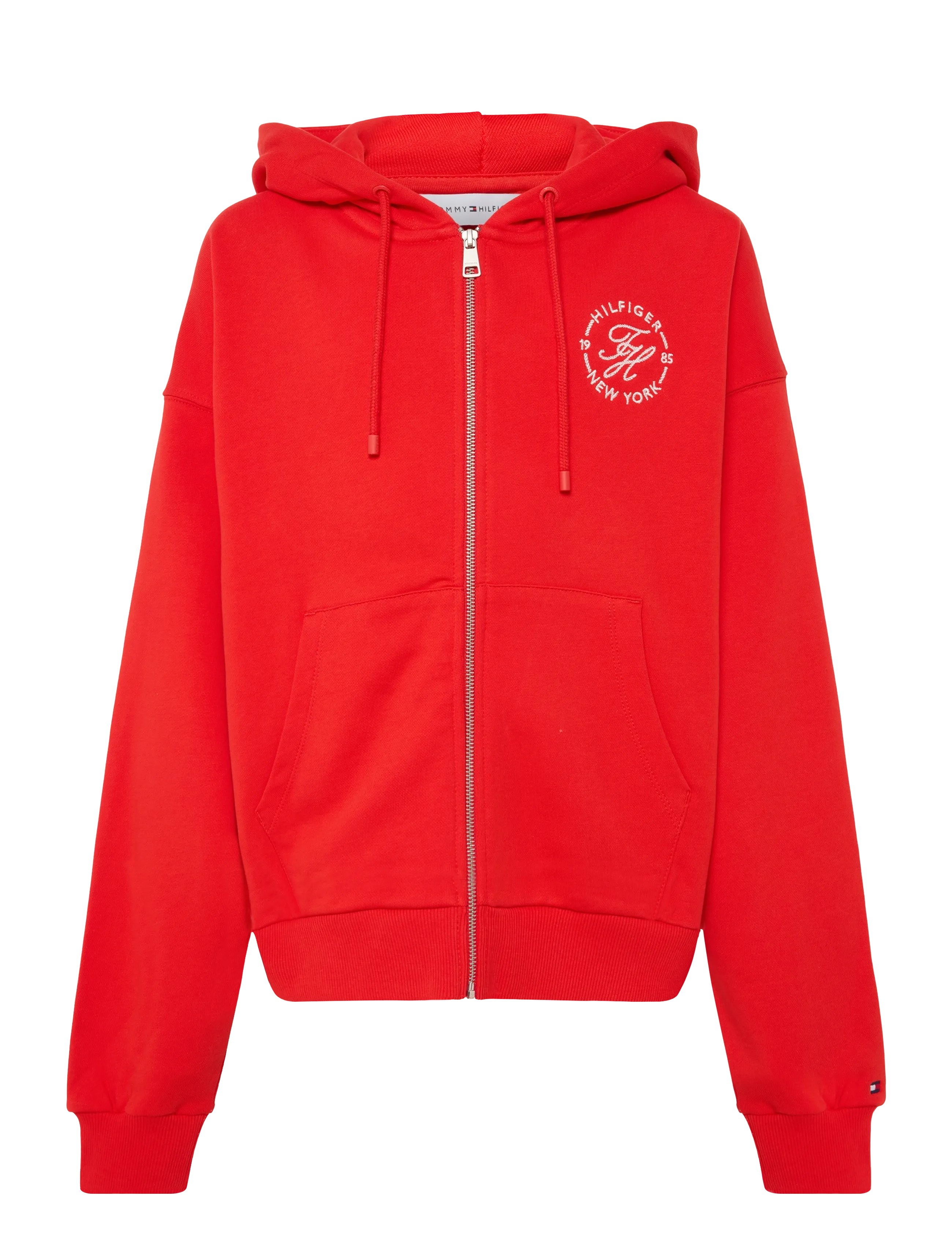 TOMMY HILFIGER Th Roundal Zip-Up Hoodie Rot - XS - Damen