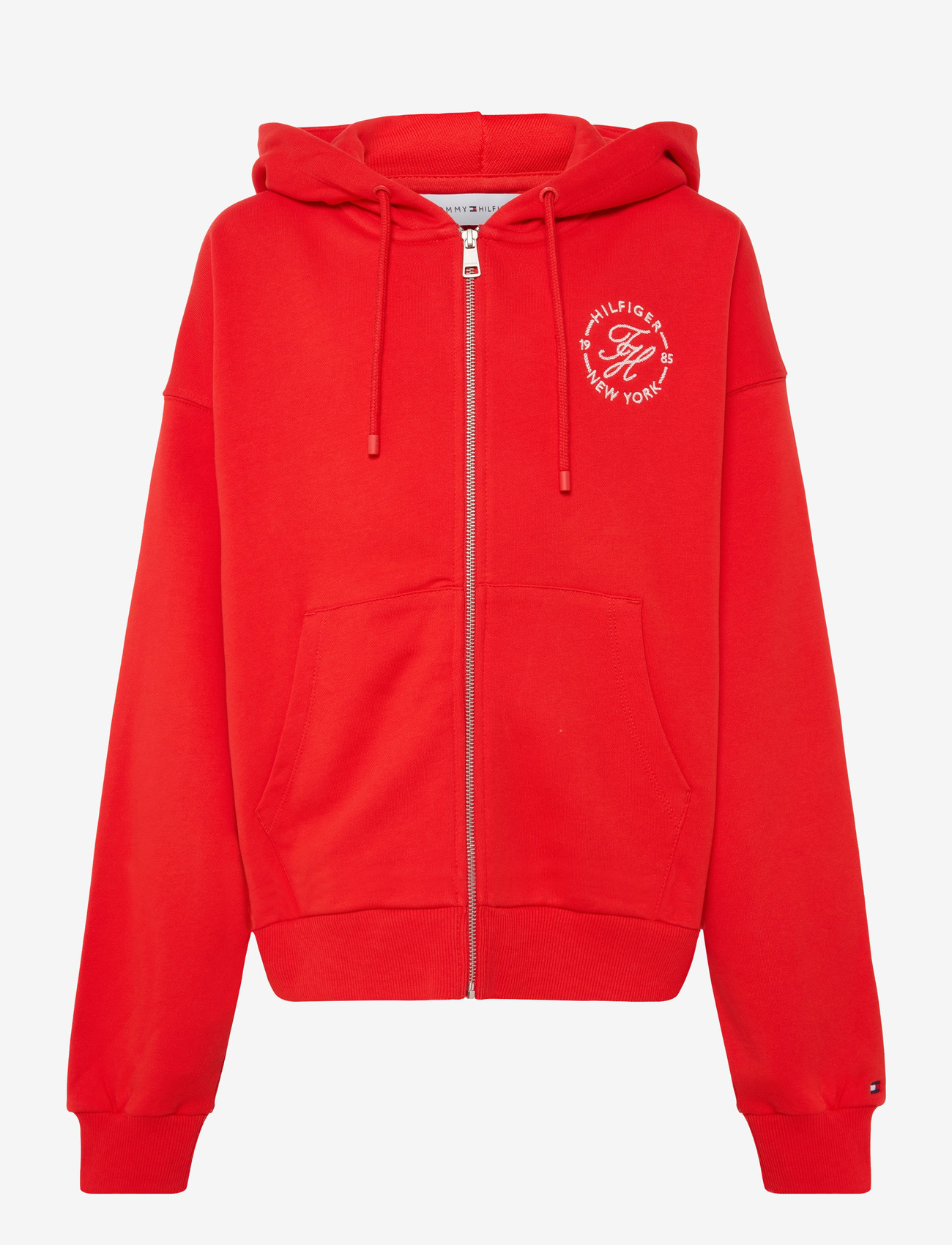 Tommy Hilfiger - TH ROUNDAL ZIP-UP HOODIE - hættetrøjer - fire red - 1
