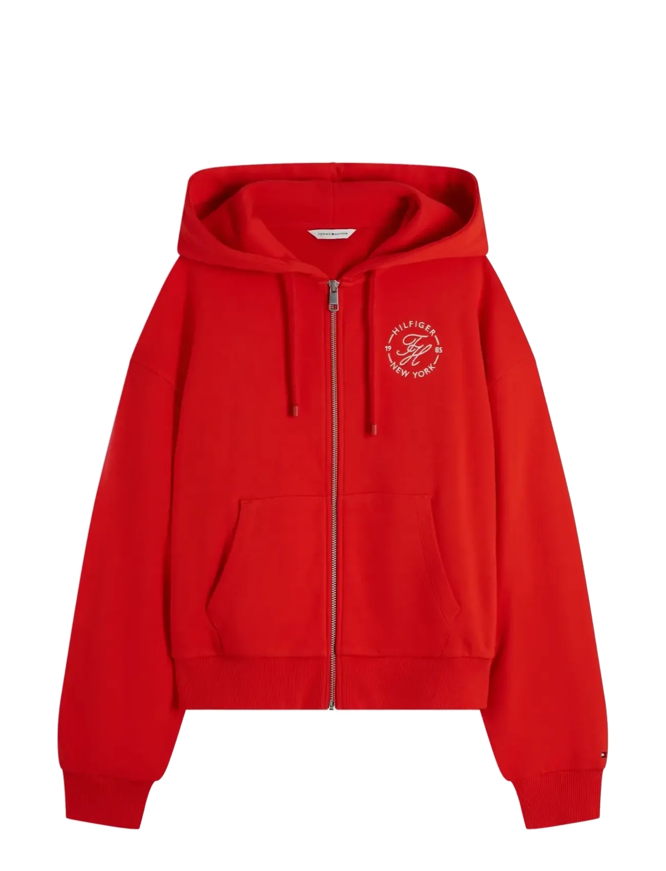 Tommy Hilfiger TH ROUNDAL ZIP-UP HOODIE - Hættetrøjer - FIRE RED / red