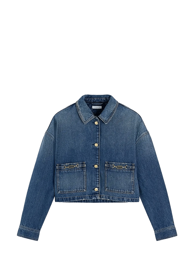 Tommy Hilfiger - CROPPED JACKET CAM MID - spring jackets - cam mid - 1