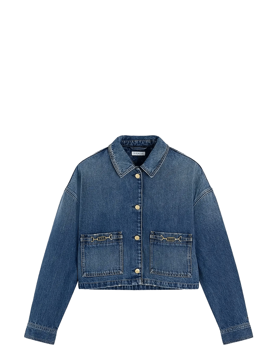 Tommy Hilfiger - CROPPED JACKET CAM MID - frühlingsjacken - cam mid - 1