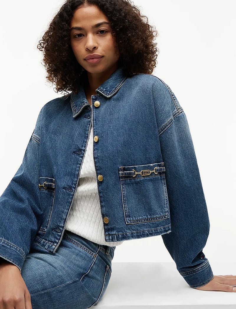 Tommy Hilfiger - CROPPED JACKET CAM MID - spring jackets - cam mid - 3