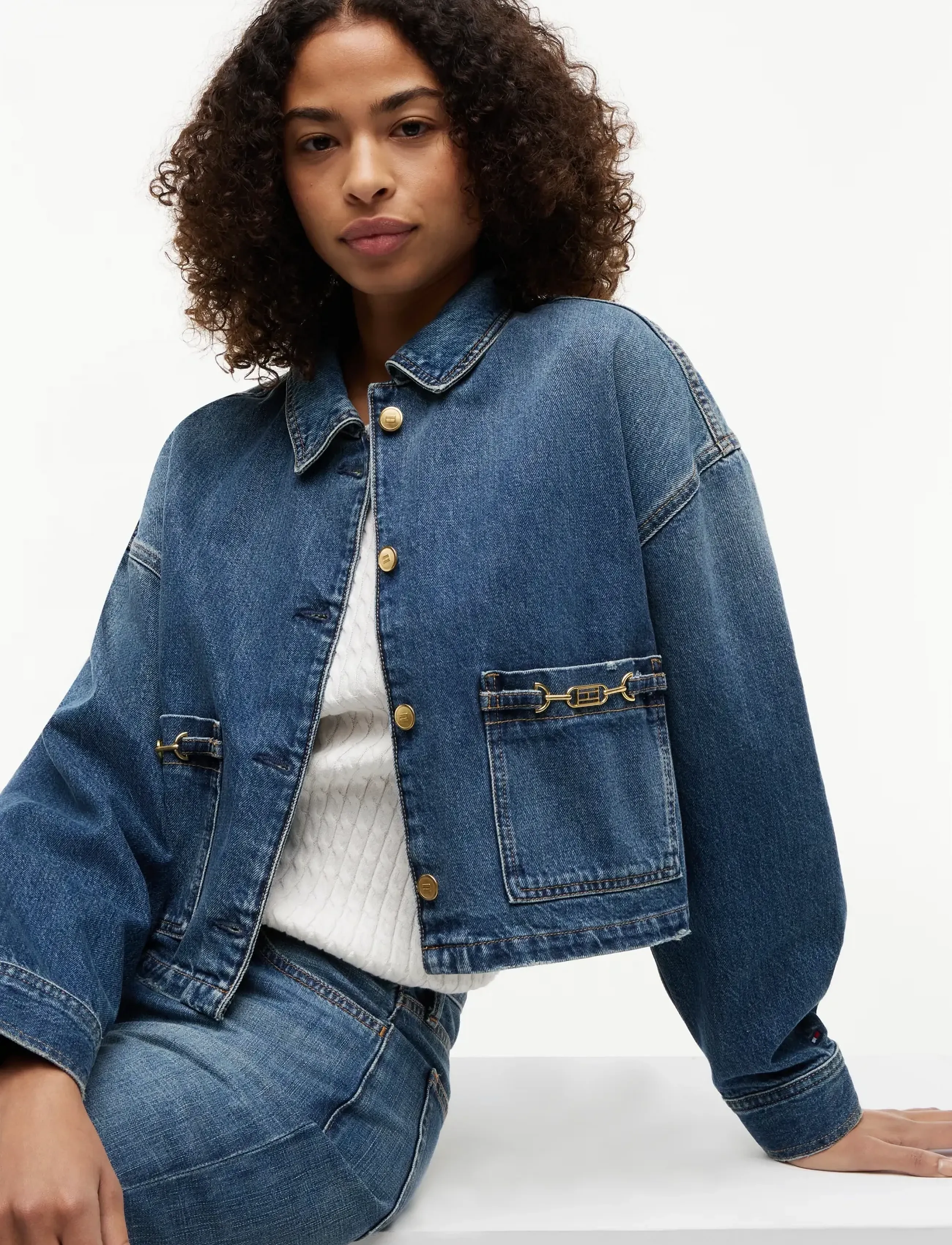 Tommy Hilfiger - CROPPED JACKET CAM MID - frühlingsjacken - cam mid - 3