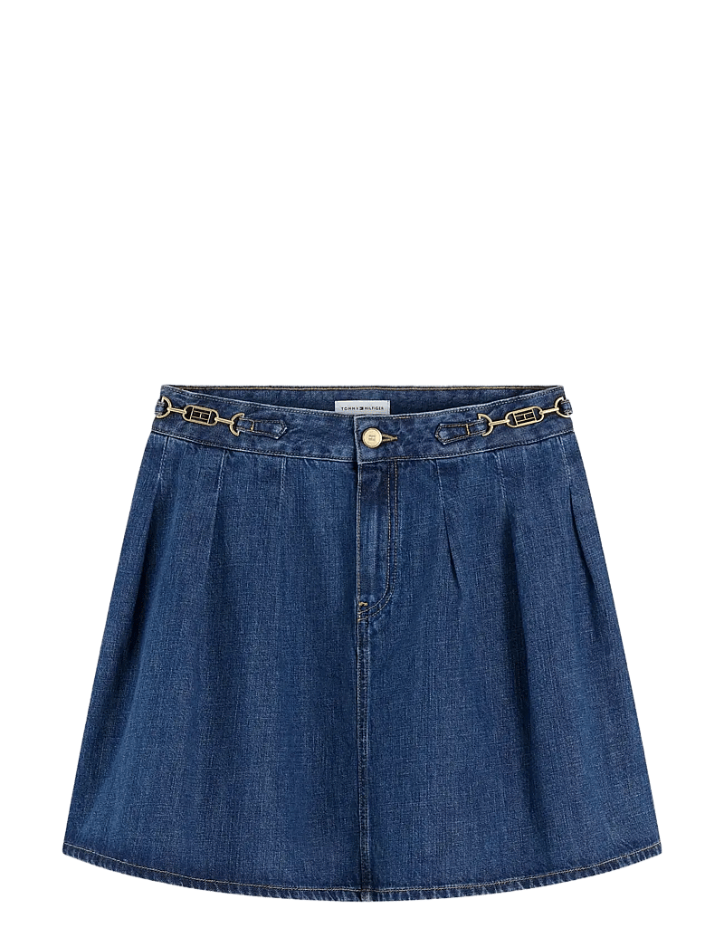 Tommy Hilfiger - PLEATED SKIRT CAM MID RW - jeansröcke - cam mid - 1