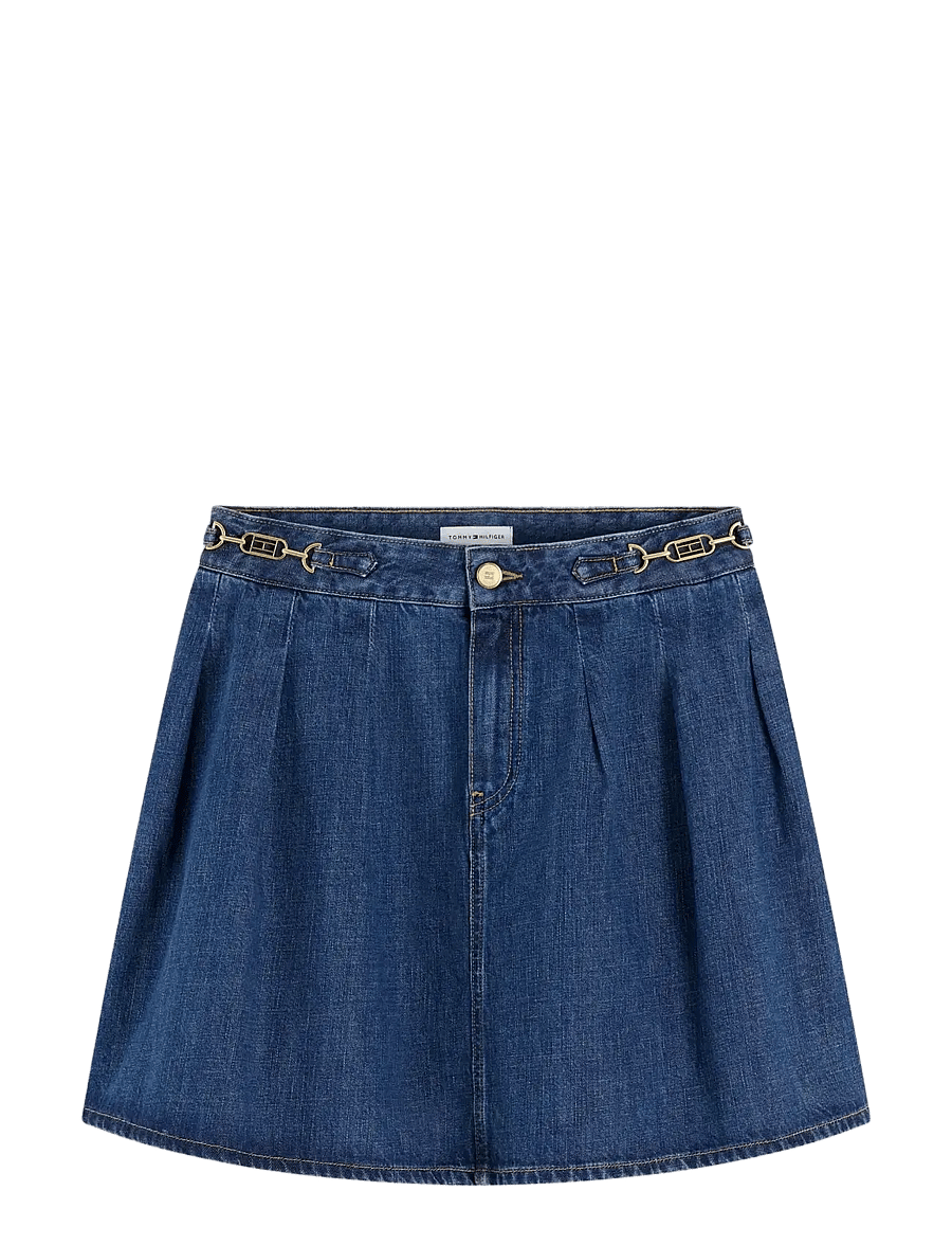 Tommy Hilfiger - PLEATED SKIRT CAM MID RW - denim skirts - cam mid - 1