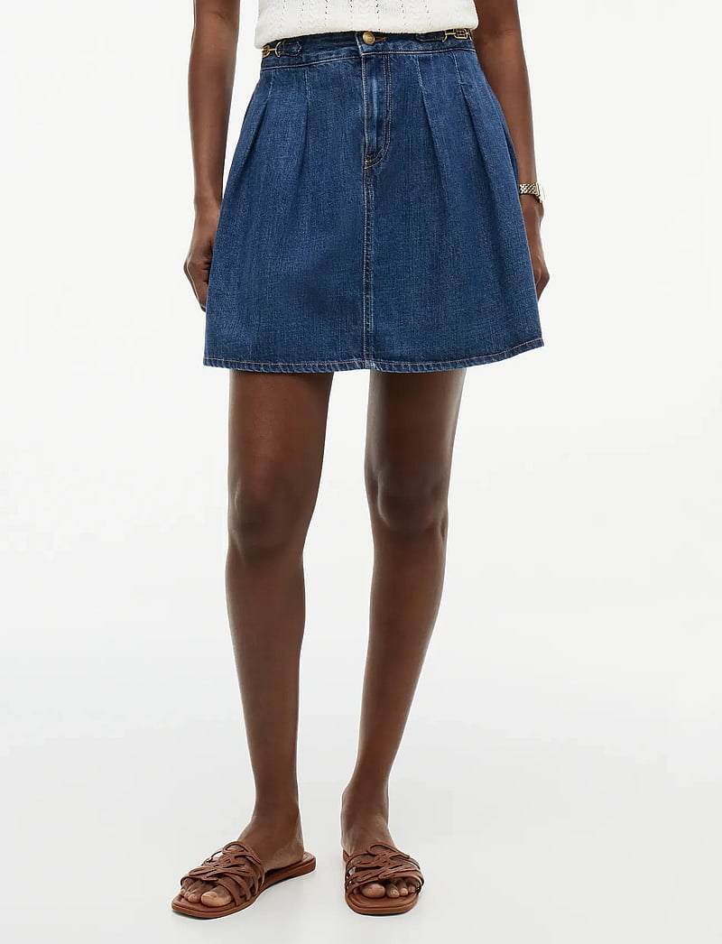 Tommy Hilfiger - PLEATED SKIRT CAM MID RW - jeansröcke - cam mid - 0