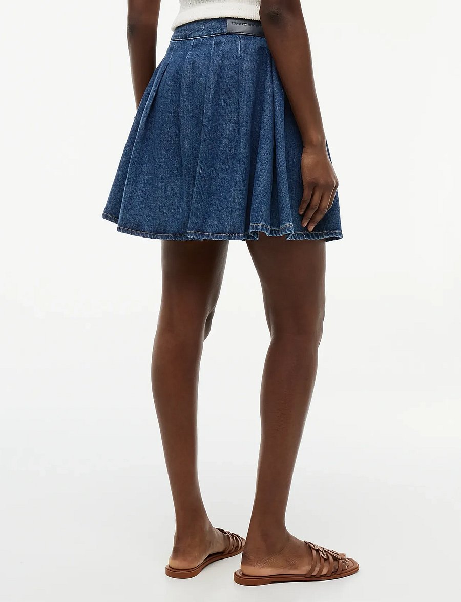 Tommy Hilfiger - PLEATED SKIRT CAM MID RW - denim skirts - cam mid - 2