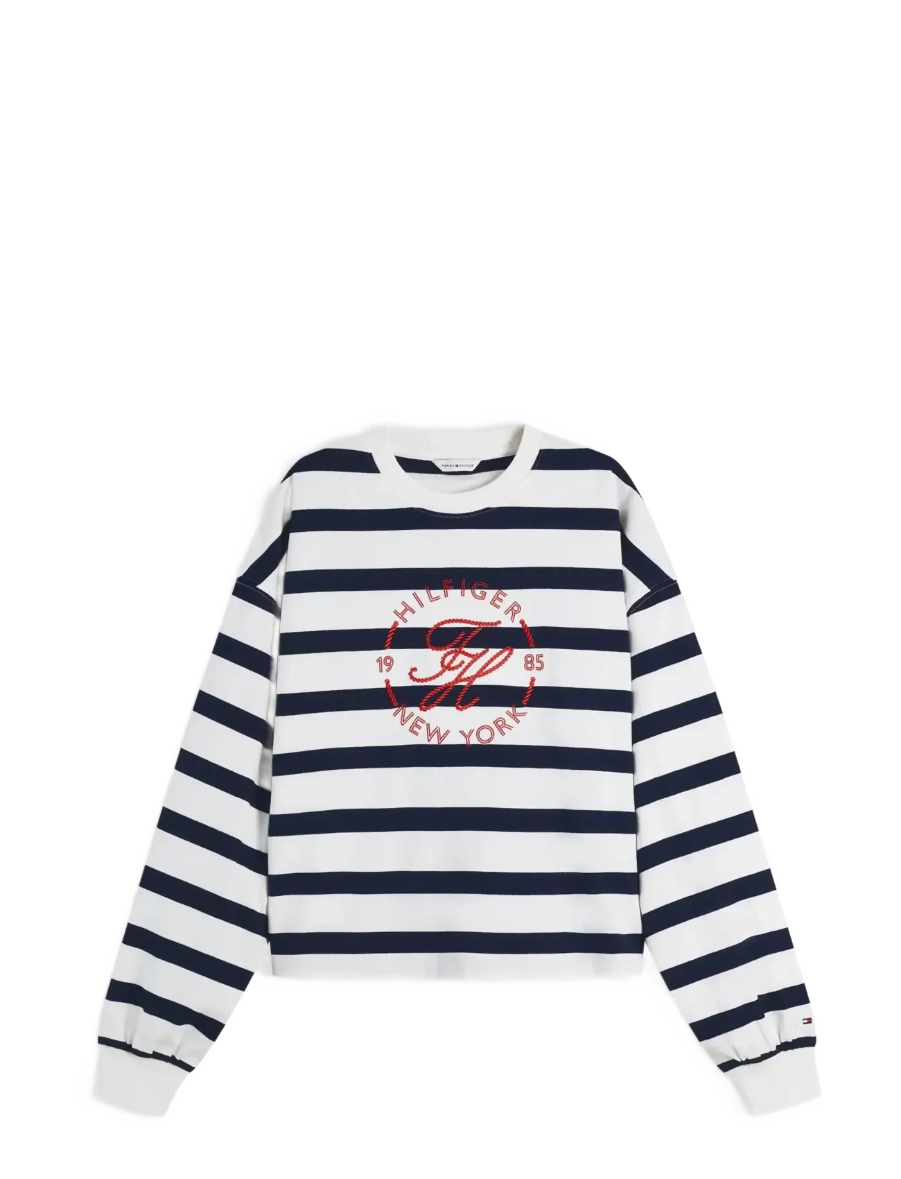 TOMMY HILFIGER Th Roundal C-Nk Rlx Longsleeve Cream - L - Damen